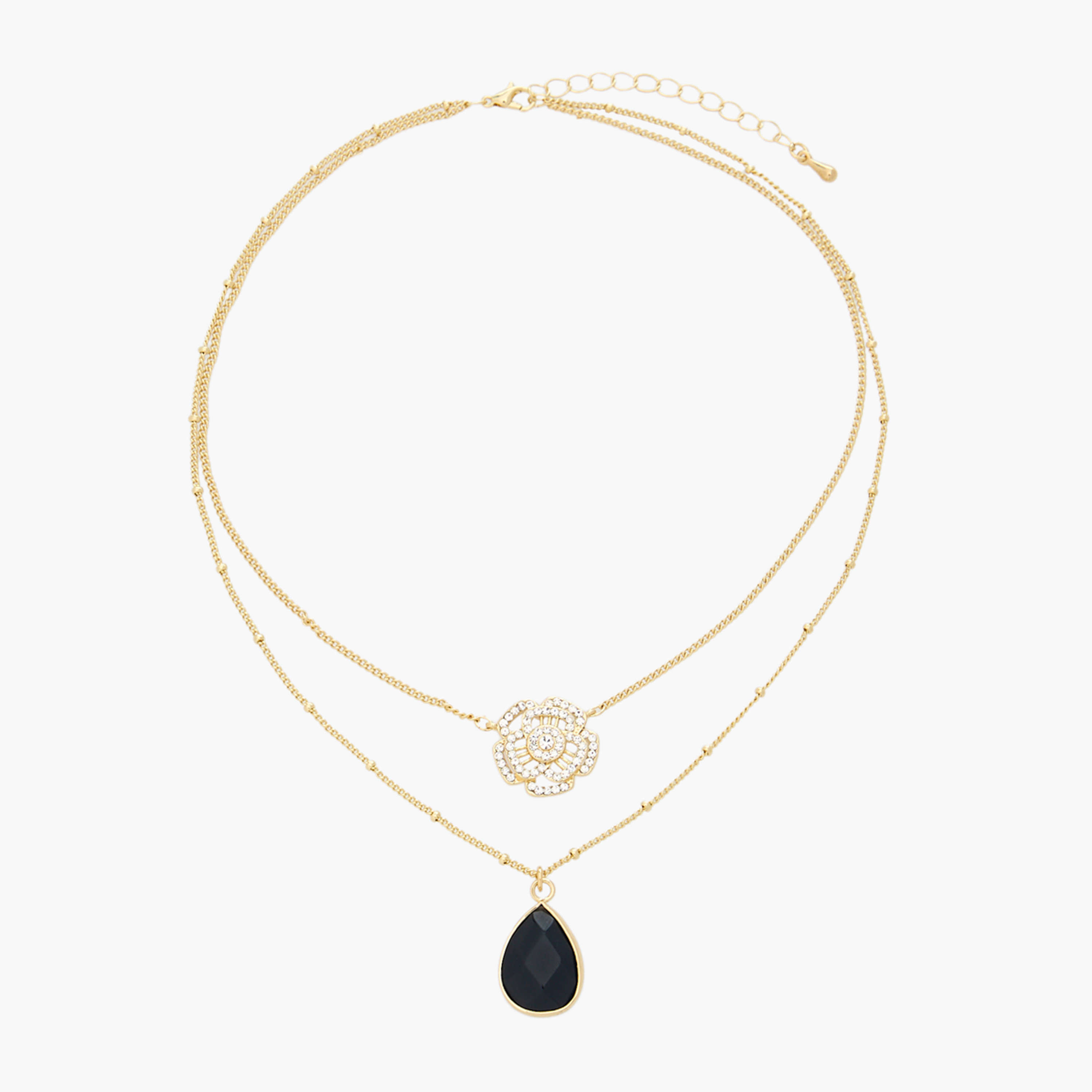 Gold Tone Pendant Necklace with Lobster Clasp Closure-women-watchesandjewellery-jewellery-necklacesandpendants-image-1