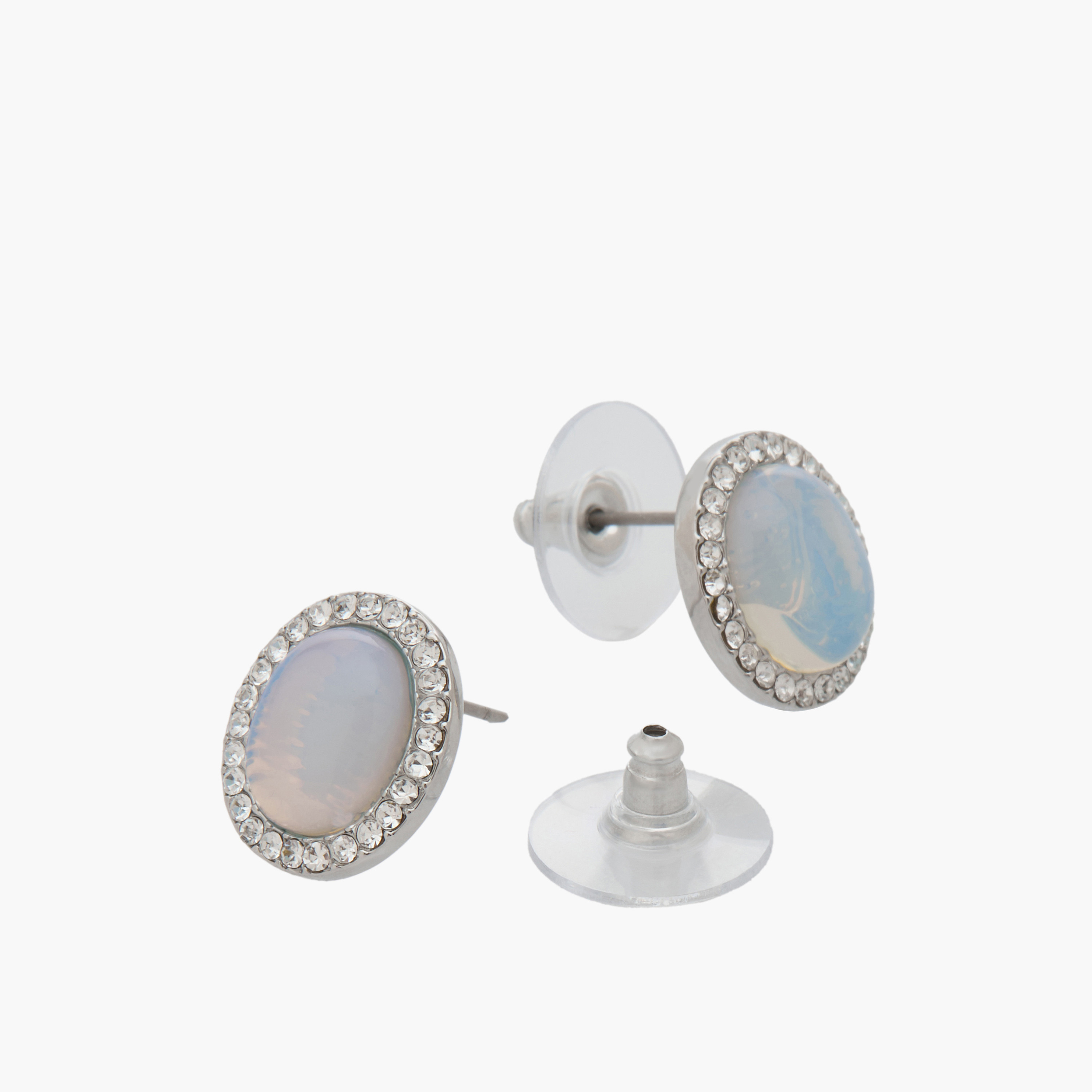 حلقان مزينة ومكبس إغلاق خلفي-women-watchesandjewellery-jewellery-earrings-image-4