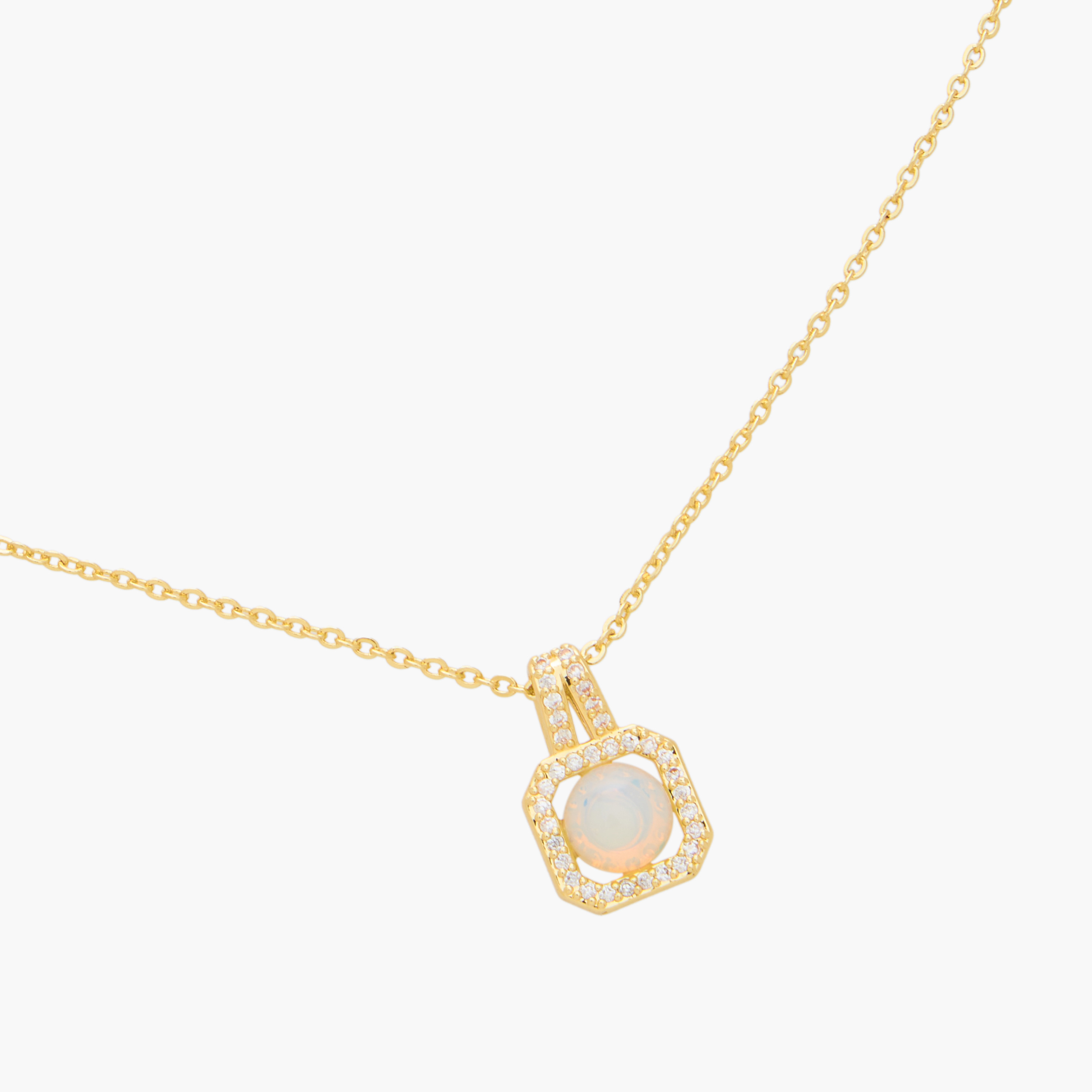 Gold Tone Moonstone Pendant Necklace-women-watchesandjewellery-jewellery-necklacesandpendants-image-4