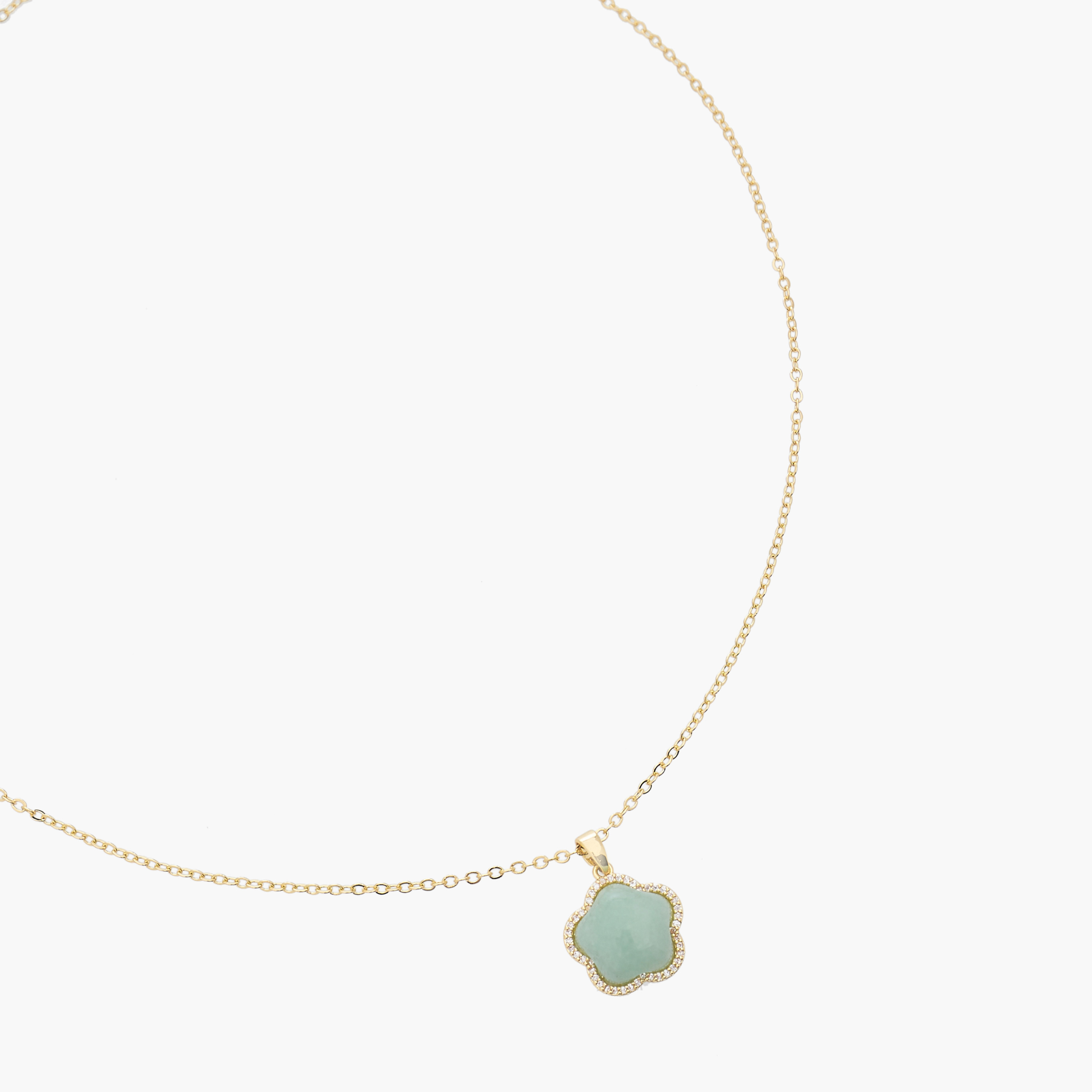 عقد بلون ذهبي ودلاية بتصميم زهري-women-watchesandjewellery-jewellery-necklacesandpendants-image-2
