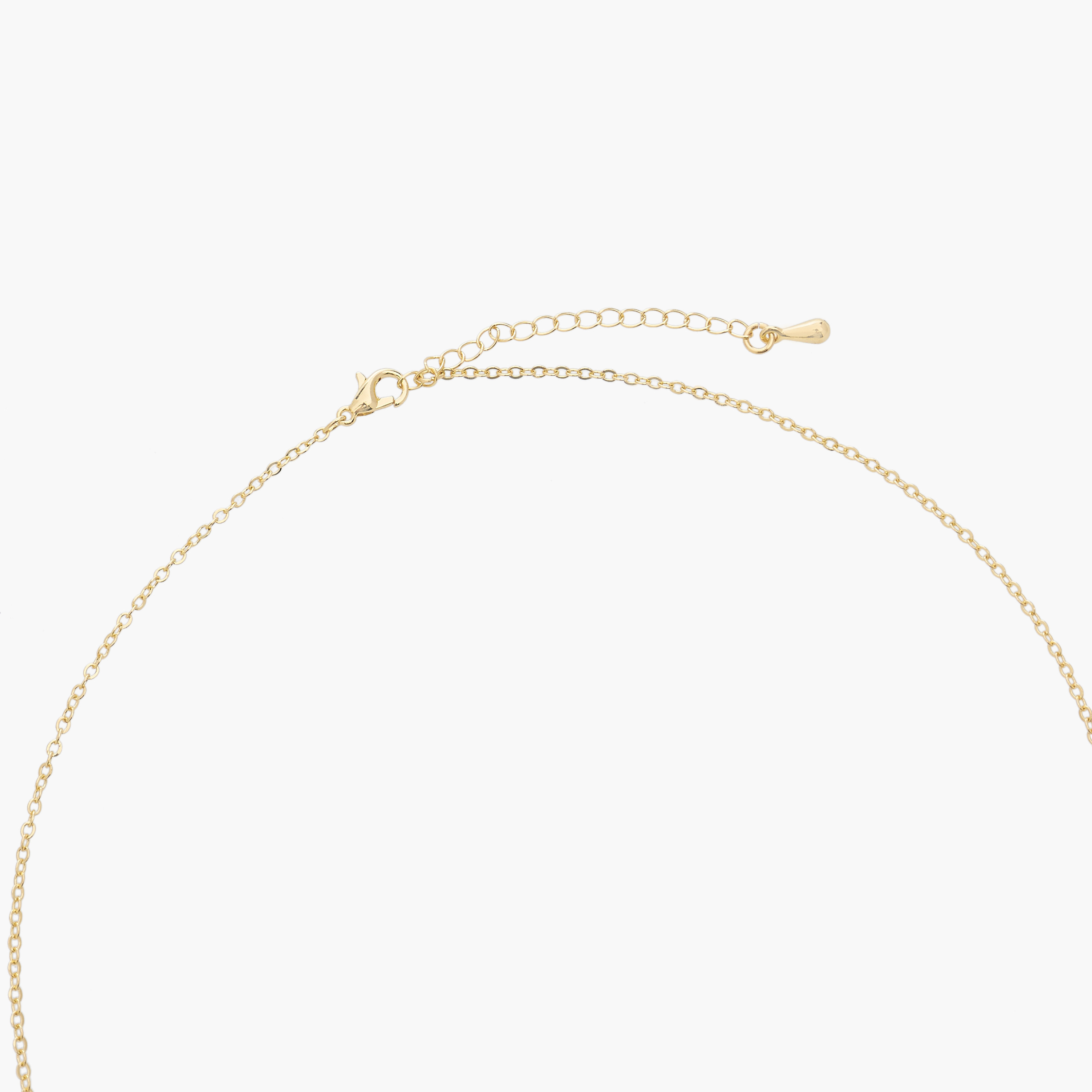 عقد بلون ذهبي ودلاية بتصميم زهري-women-watchesandjewellery-jewellery-necklacesandpendants-image-3