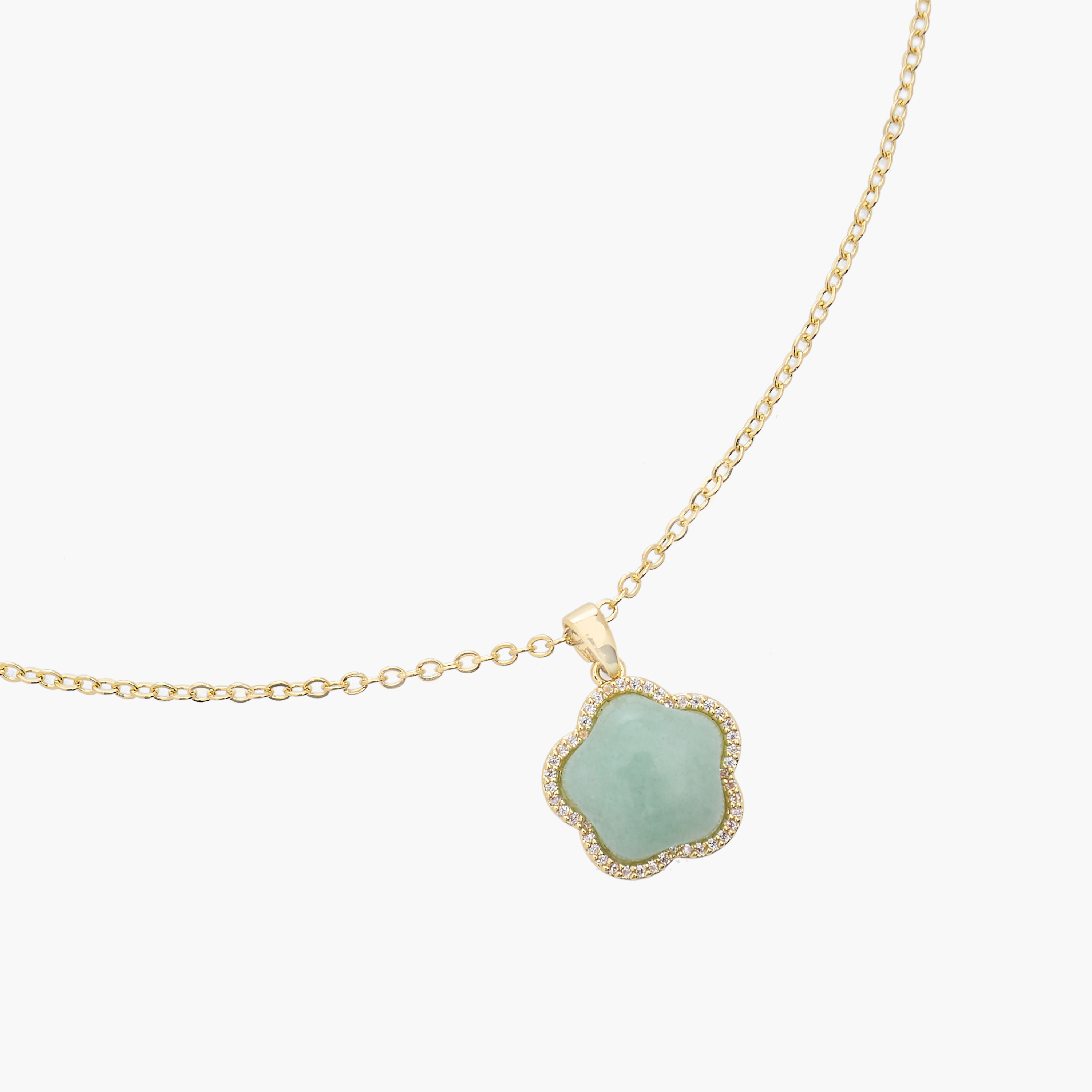 عقد بلون ذهبي ودلاية بتصميم زهري-women-watchesandjewellery-jewellery-necklacesandpendants-image-4