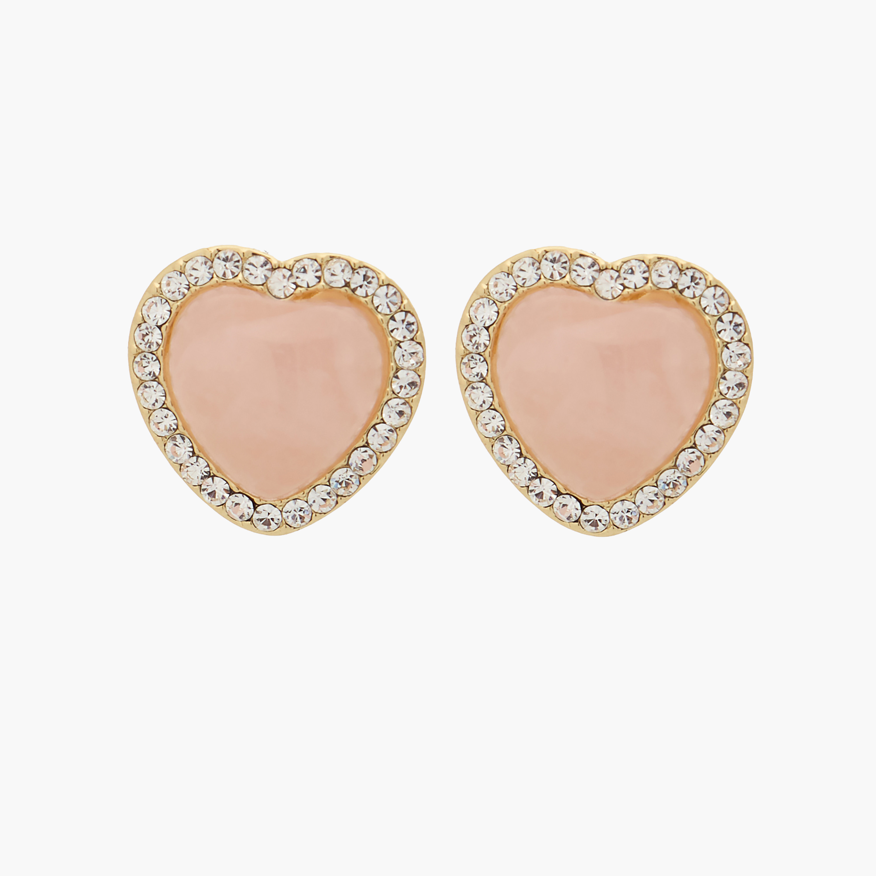 حلق دبوس مزين بلون ذهبي ومكبس إغلاق خلفي-women-watchesandjewellery-jewellery-earrings-image-1