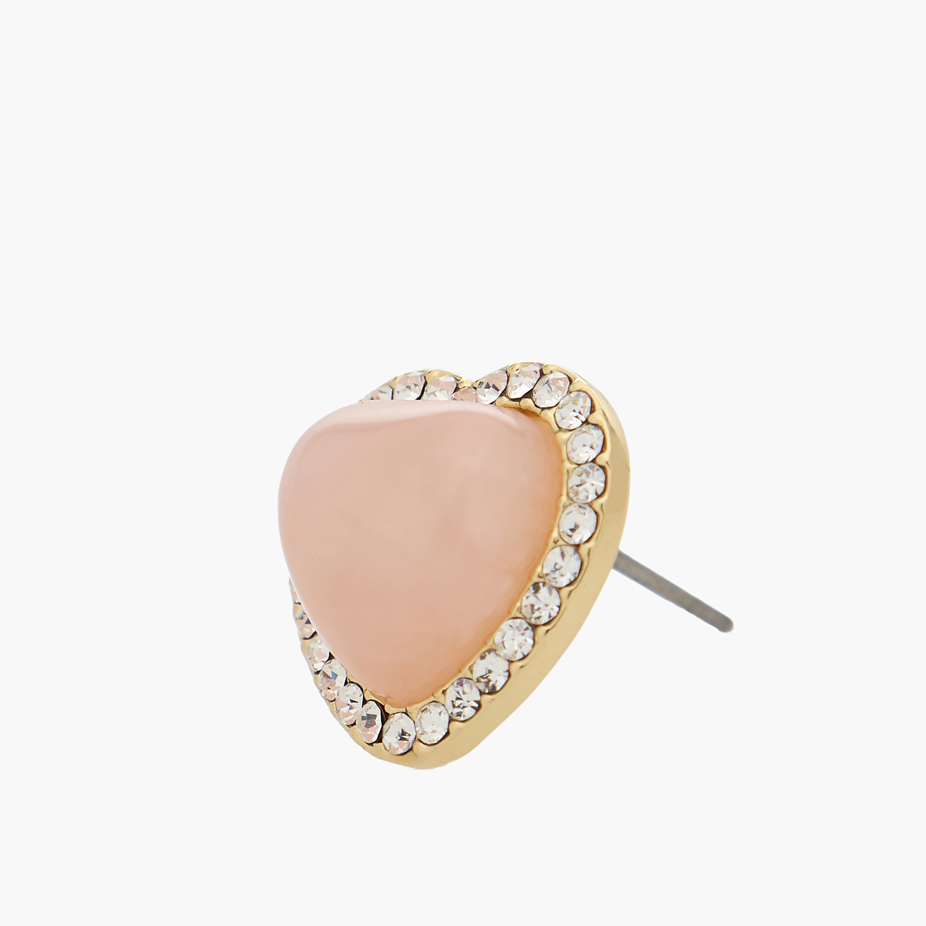 حلق دبوس مزين بلون ذهبي ومكبس إغلاق خلفي-women-watchesandjewellery-jewellery-earrings-image-3