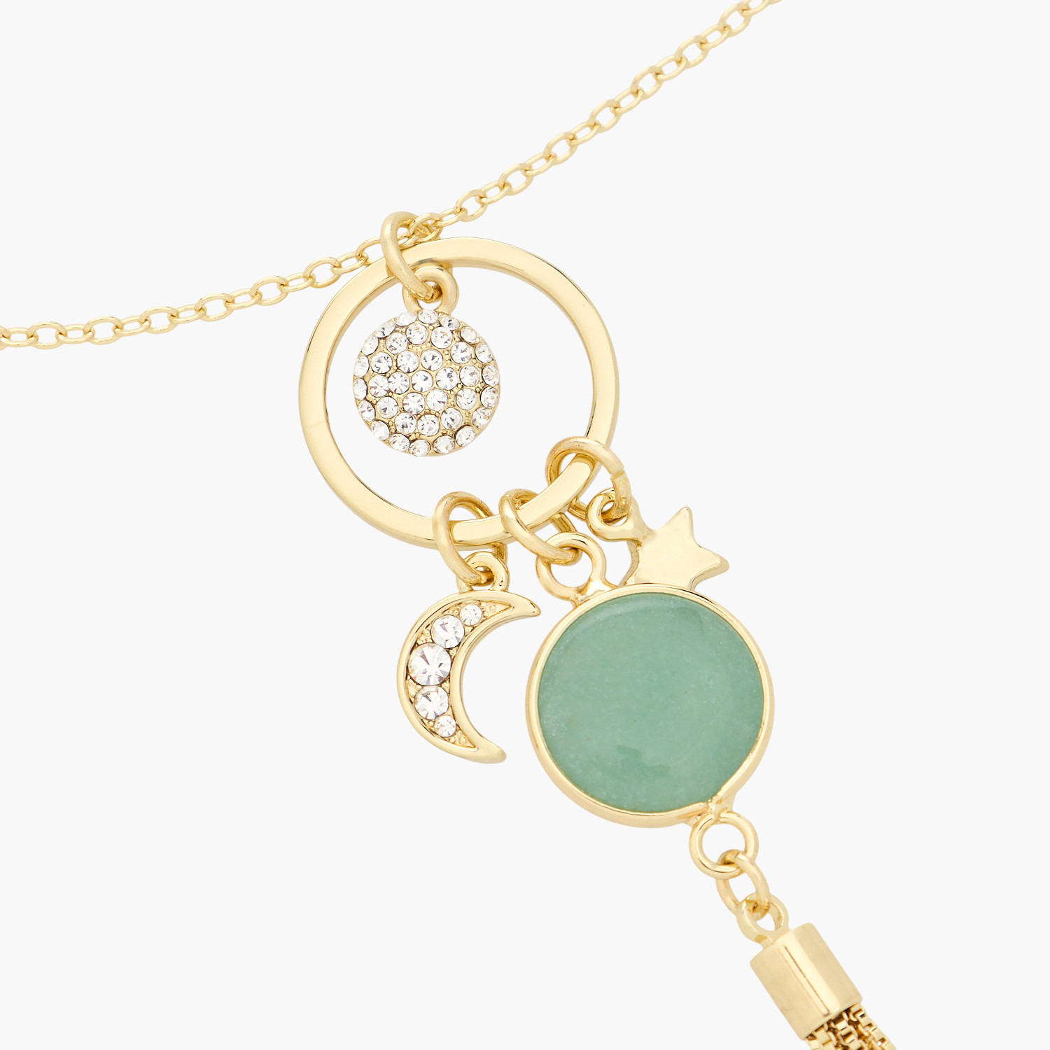 عقد بلون ذهبي بدلايّة مزينة بشُرّابات-women-watchesandjewellery-jewellery-necklacesandpendants-image-3