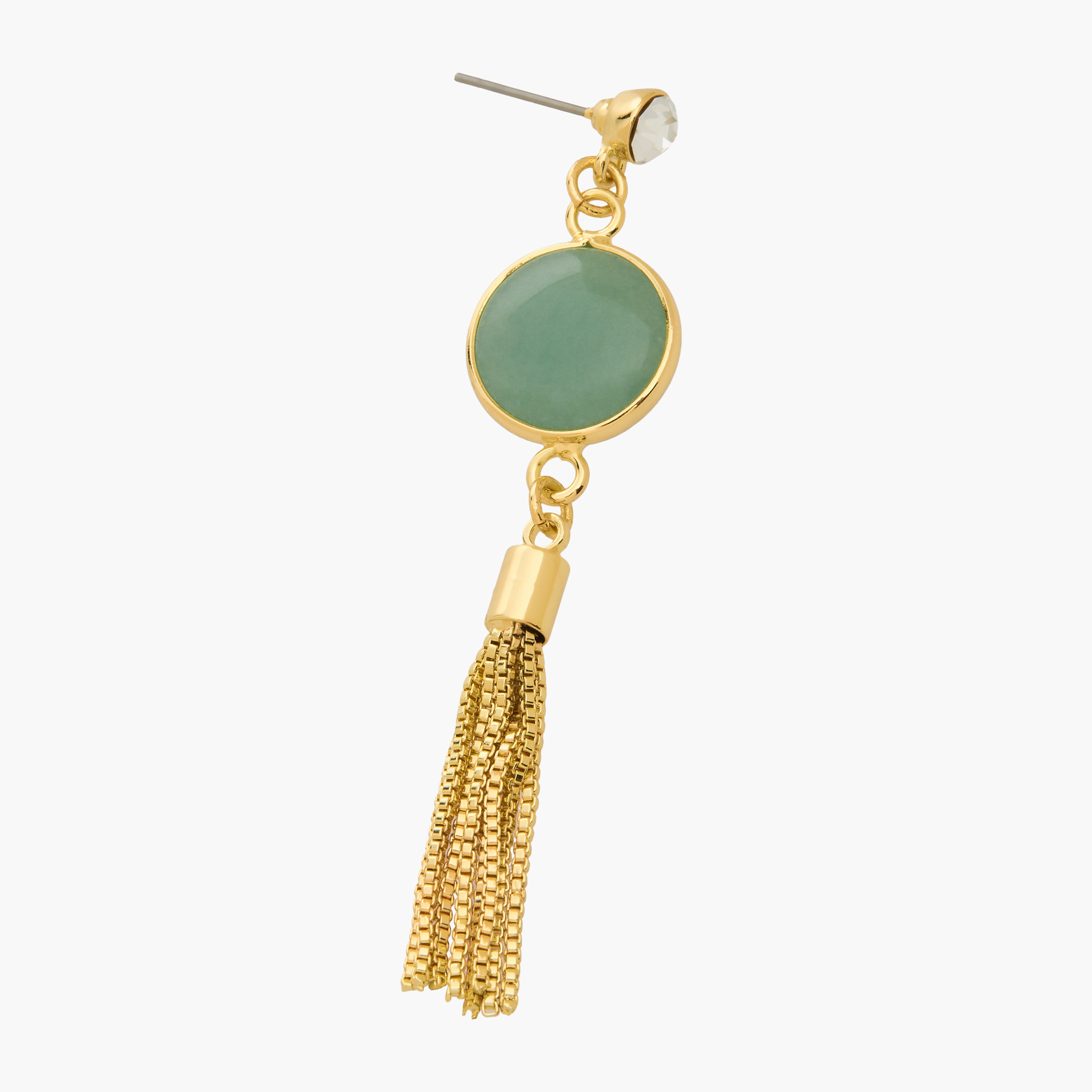 Gold Tone Tassel Drop Earrings with Pushback Closure-women-watchesandjewellery-jewellery-earrings-image-3