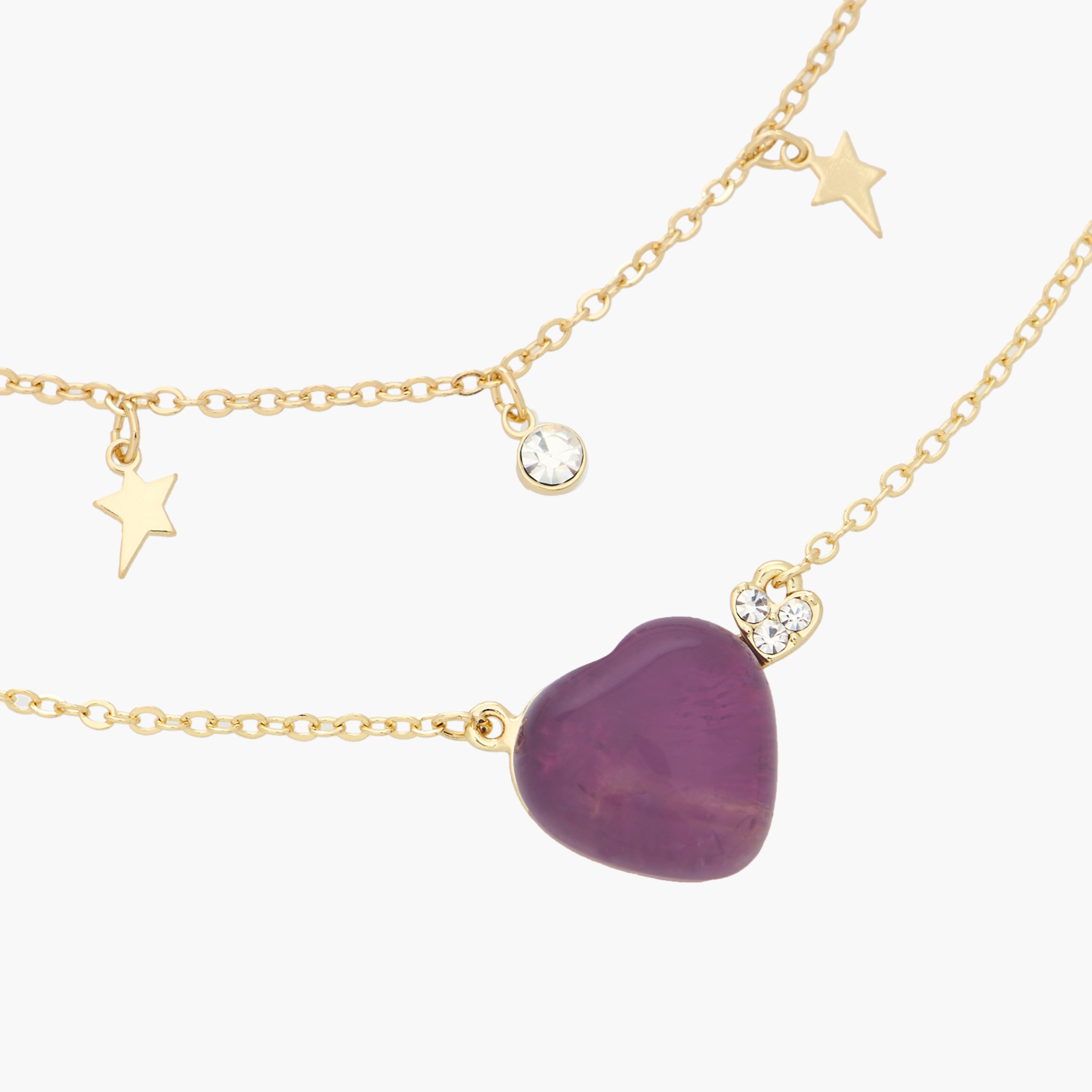 عقد متعدد الطبقات بلون ذهبي ودلاية قلب-women-watchesandjewellery-jewellery-necklacesandpendants-image-3