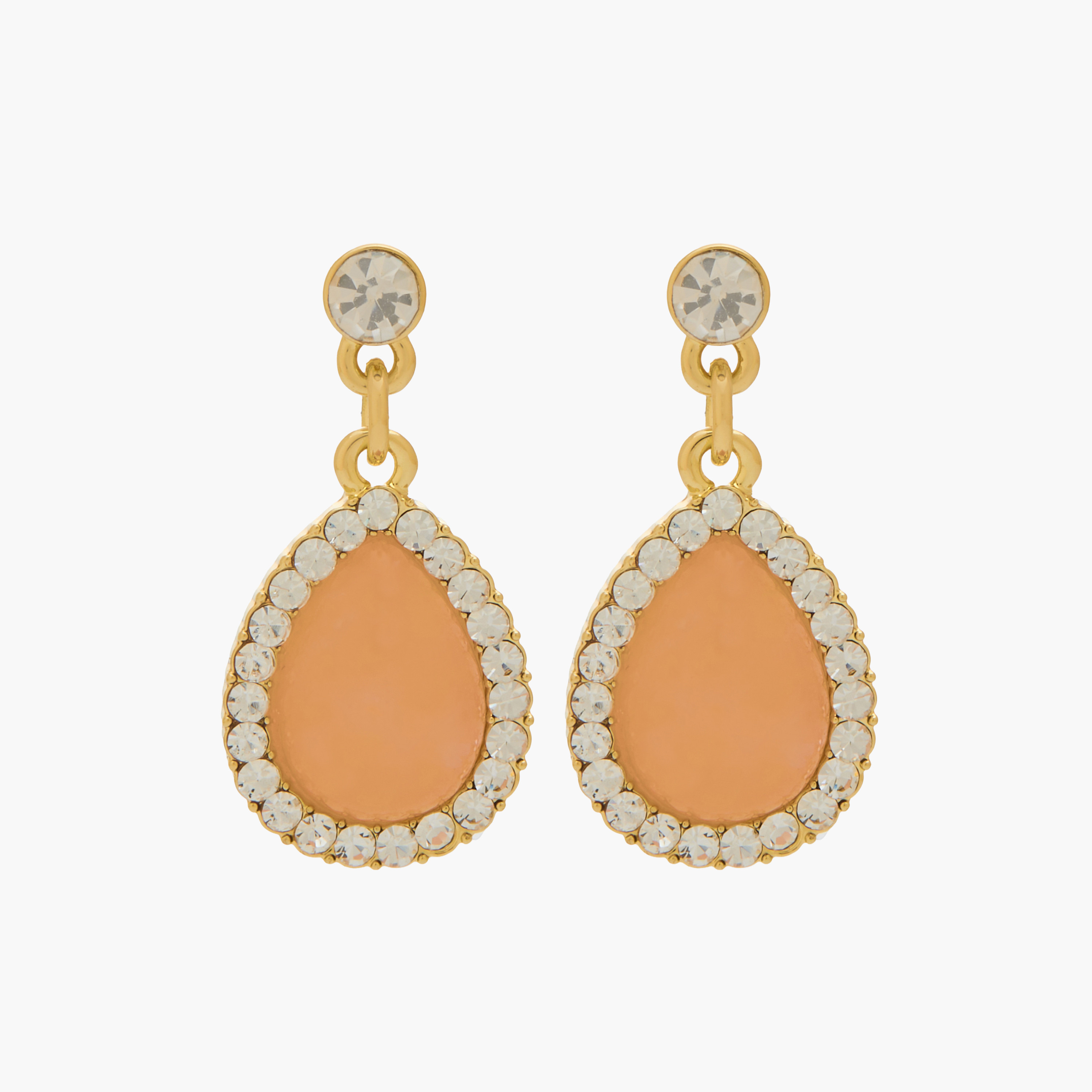 حلقان متدليّة بشكل دمعة مزيّنة بمكبس إغلاق خلفي-women-watchesandjewellery-jewellery-earrings-image-1