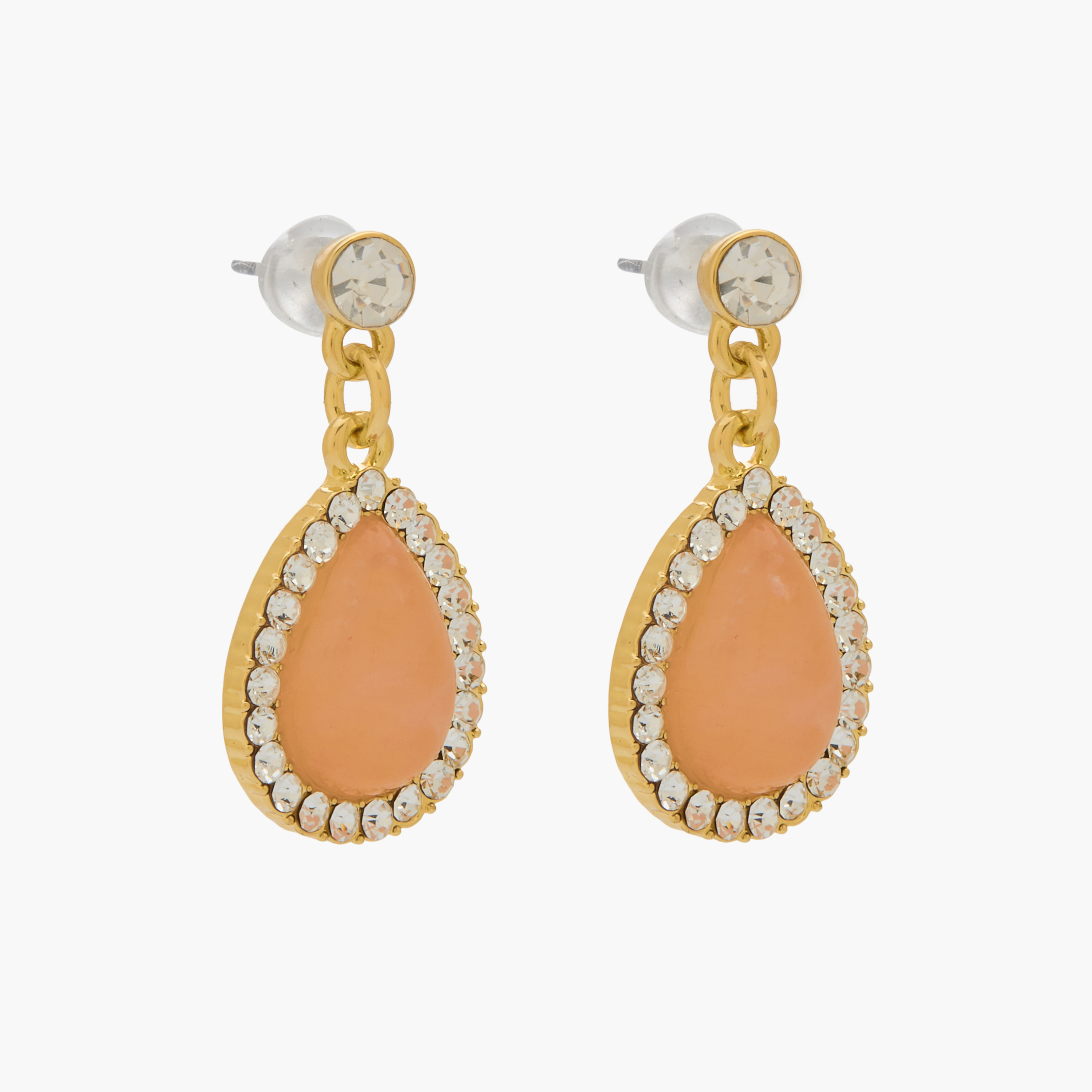 حلقان متدليّة بشكل دمعة مزيّنة بمكبس إغلاق خلفي-women-watchesandjewellery-jewellery-earrings-image-2