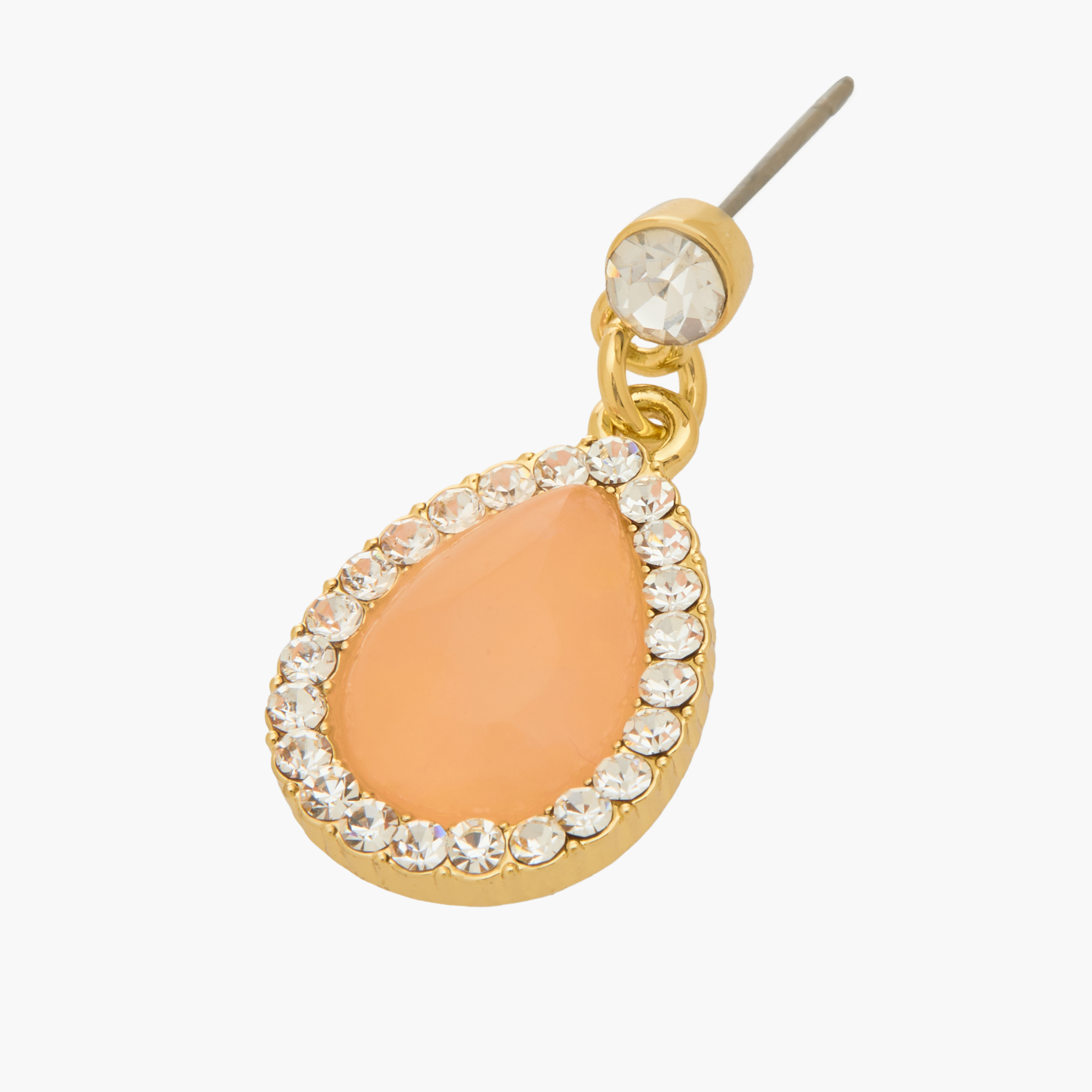 حلقان متدليّة بشكل دمعة مزيّنة بمكبس إغلاق خلفي-women-watchesandjewellery-jewellery-earrings-image-3
