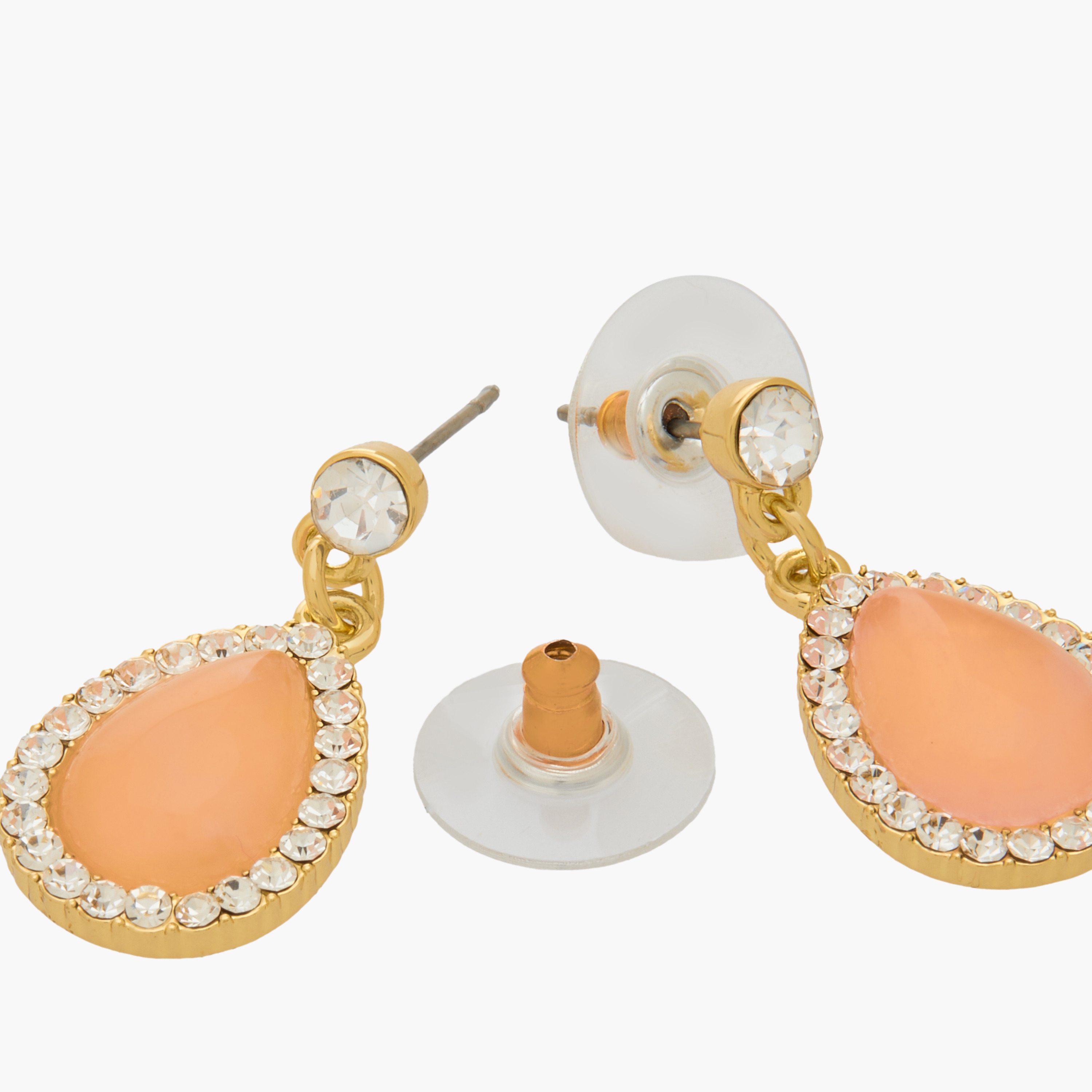 حلقان متدليّة بشكل دمعة مزيّنة بمكبس إغلاق خلفي-women-watchesandjewellery-jewellery-earrings-image-4