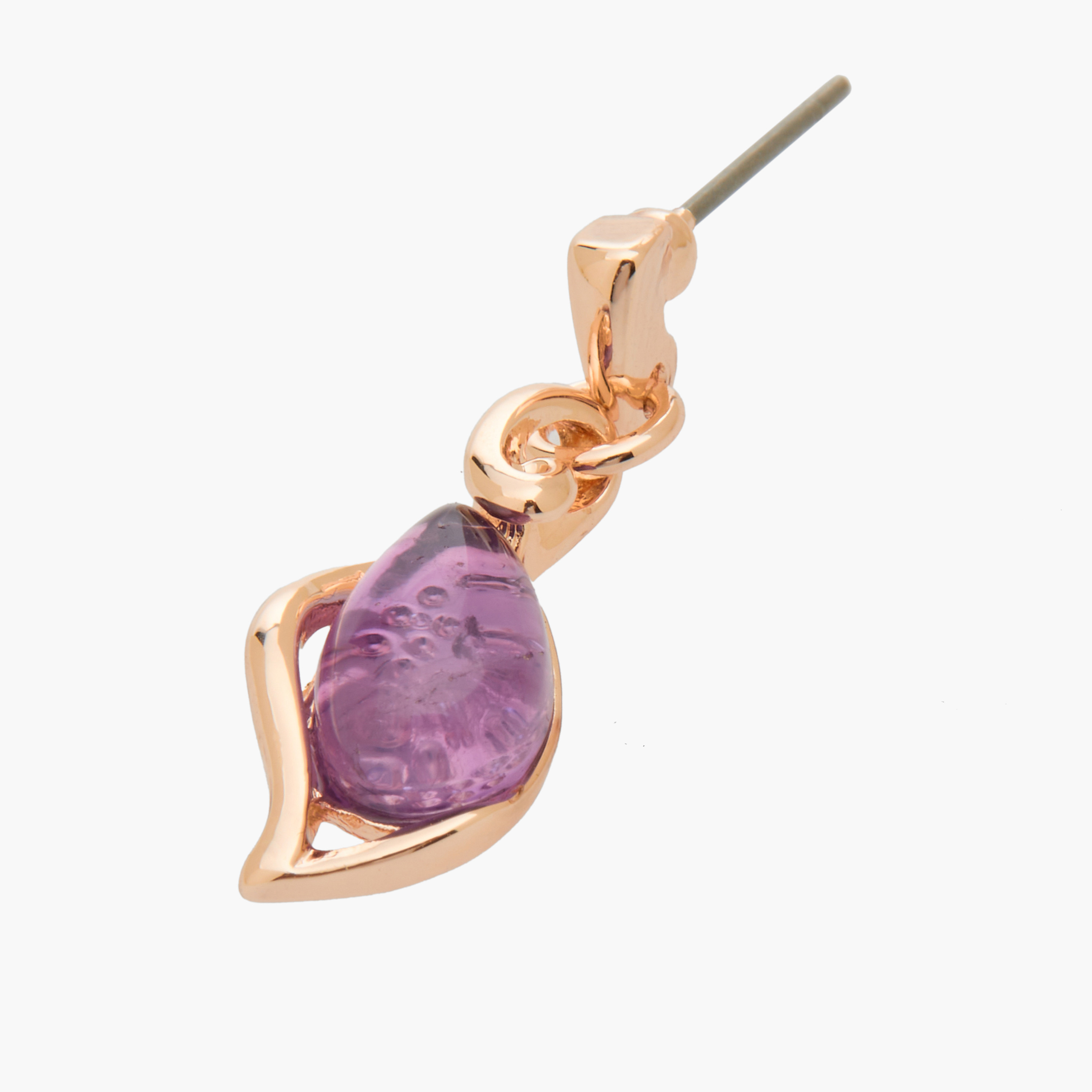 Gold Tone Teardrop Earrings with Pushback Closure-women-watchesandjewellery-jewellery-earrings-image-3