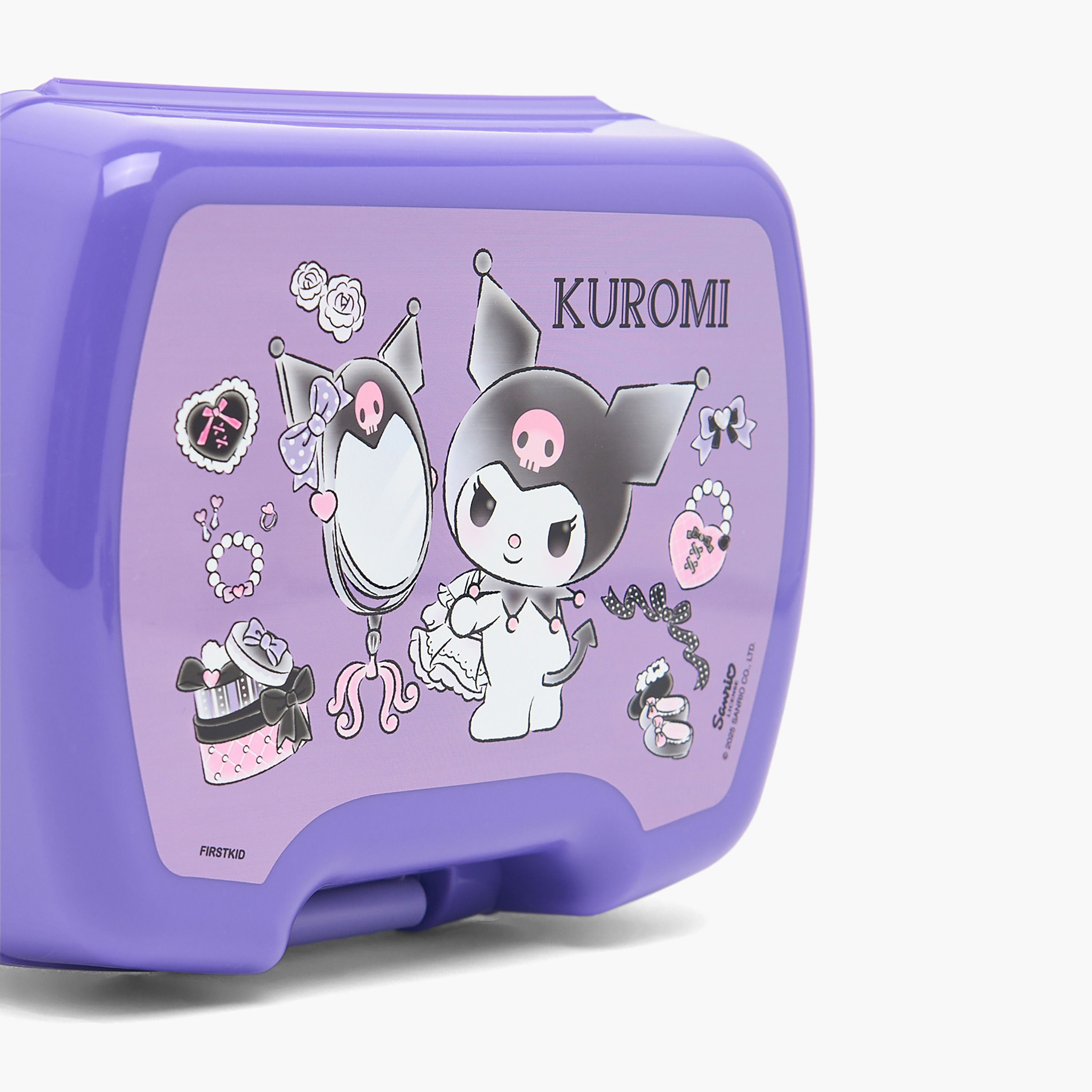 Kuromi Printed Lunch Box for Girls with Clip Lock Lid-school-lunchessentials-lunchboxes-image-4
