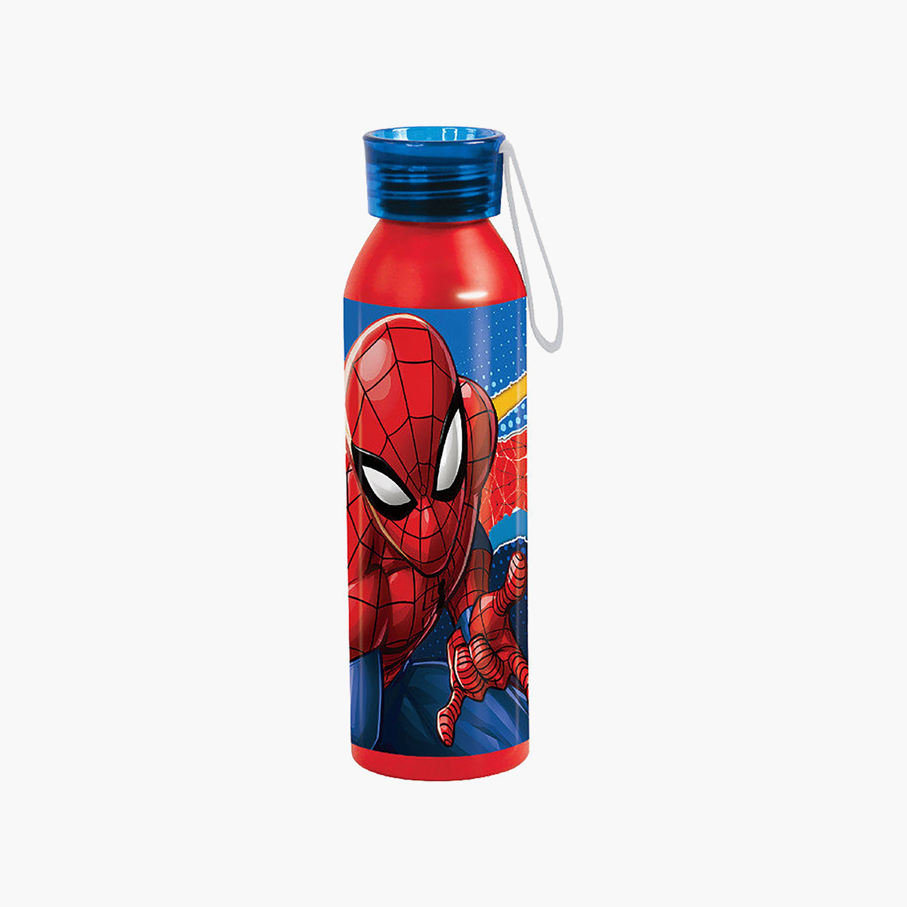 Marvel Spiderman Aluminium Water Bottle with Chug Spout & Carry Strap-school-waterbottles-image-1