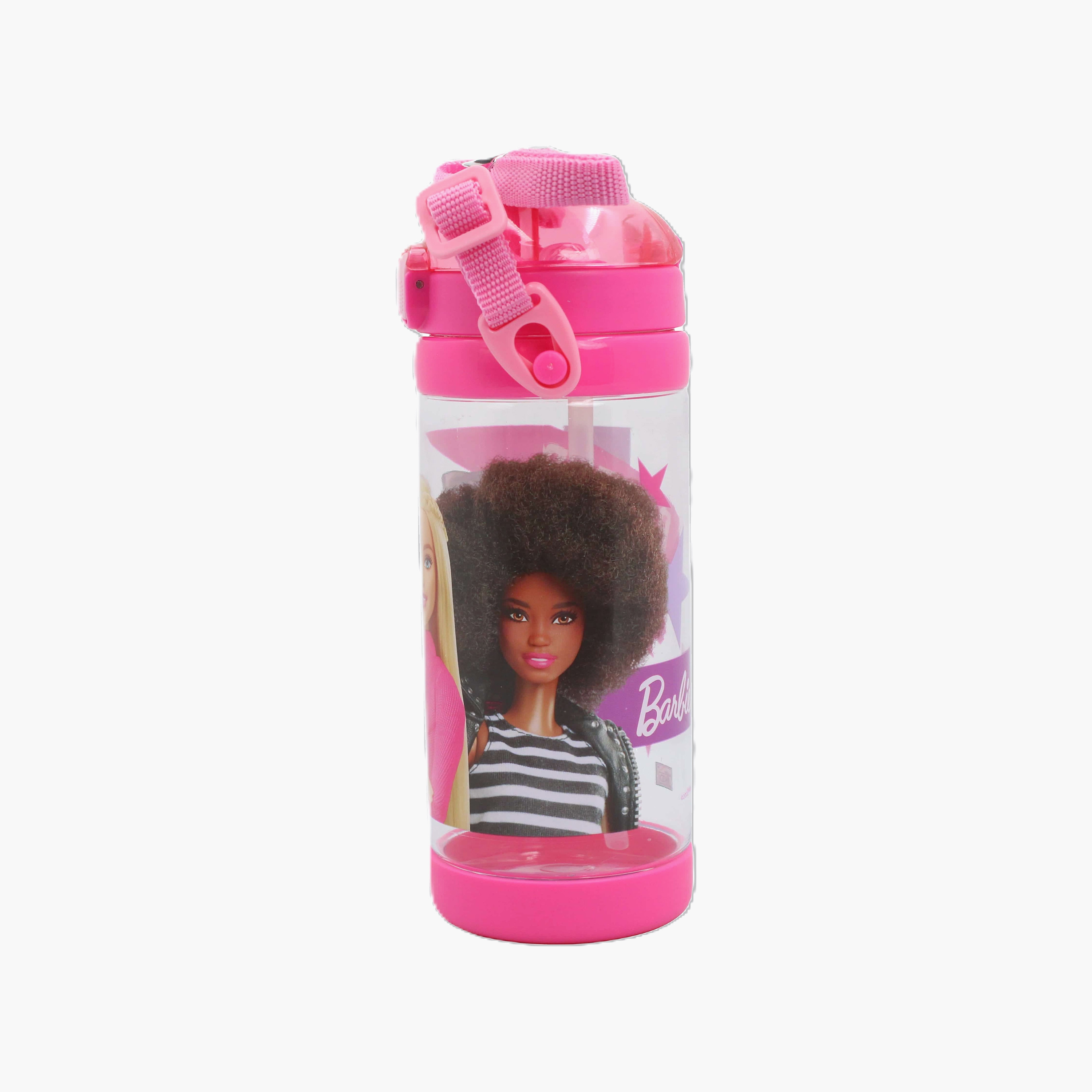 Mattel Barbie Polypropylene Water Bottle with Flip-Top Spout & Carry Strap - 500 ml-school-waterbottles-image-3