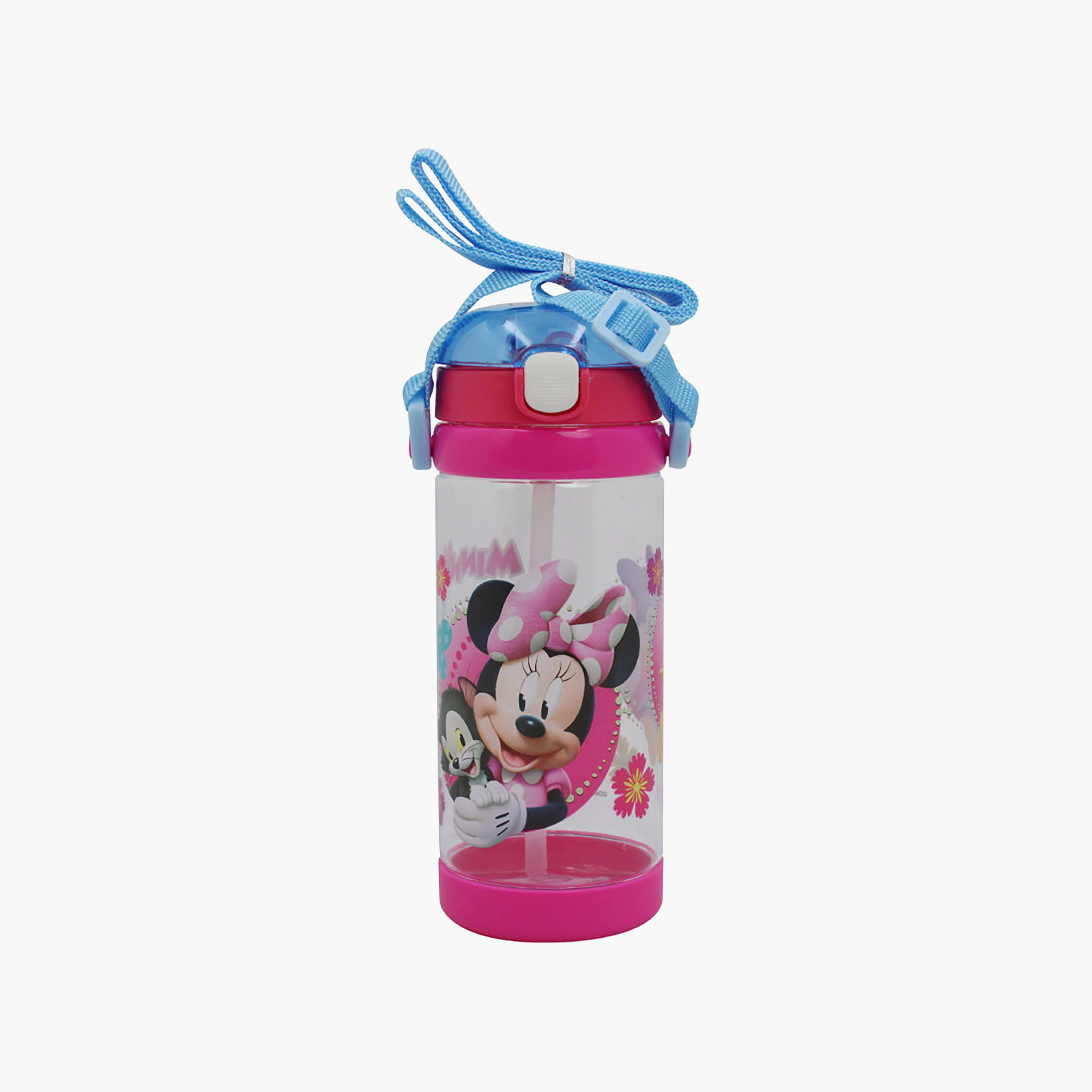 Minnie Mouse Polypropylene Water Bottle with Flip-Top Spout & Carry Strap - 500 ml-school-waterbottles-image-1