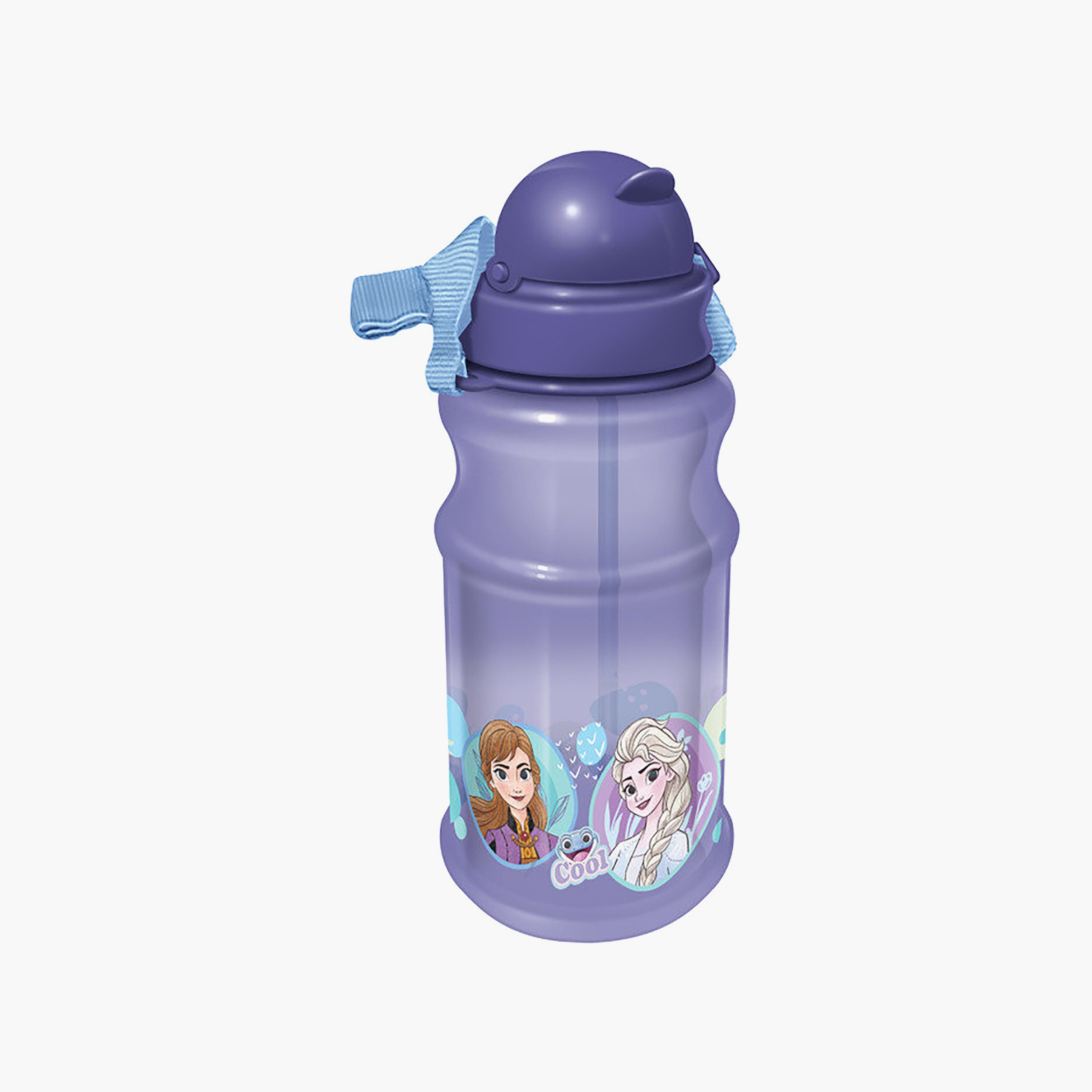 Disney Frozen Polypropylene Water Bottle with Flip-Top Spout & Carry Strap - 500 ml-school-waterbottles-image-2