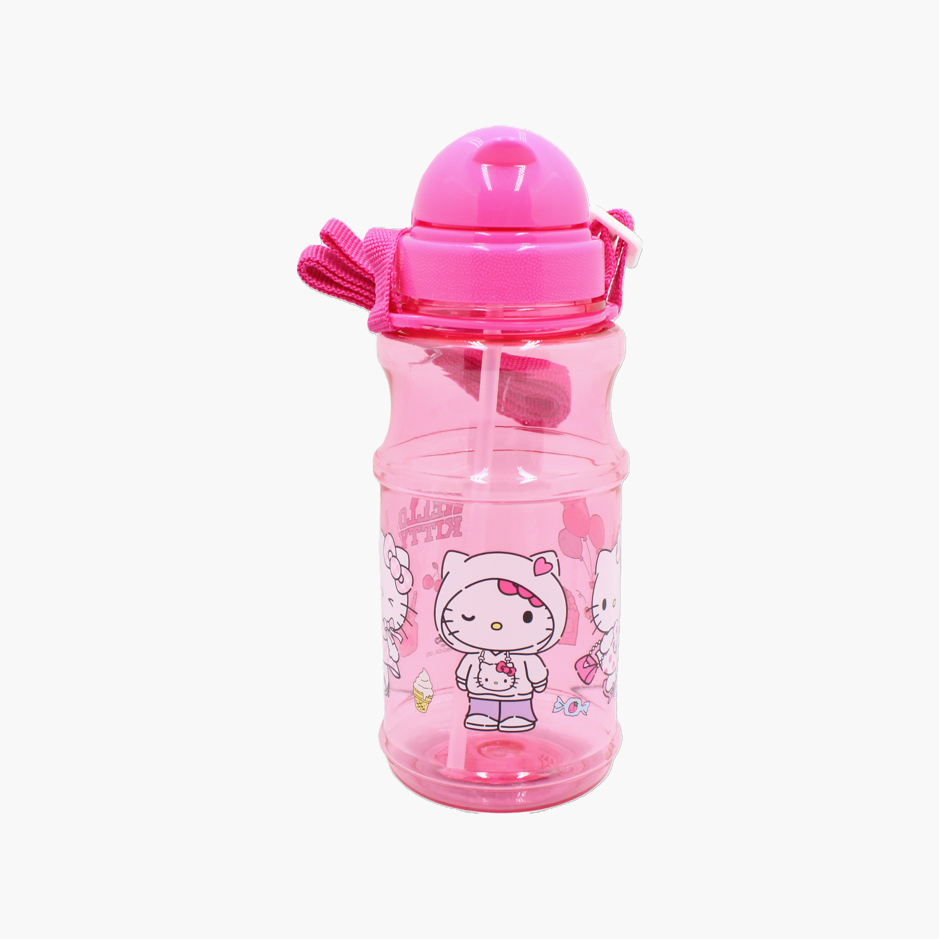 Hello Kitty Polypropylene Water Bottle with Flip-Top Spout & Carry Strap - 500 ml-school-waterbottles-image-1