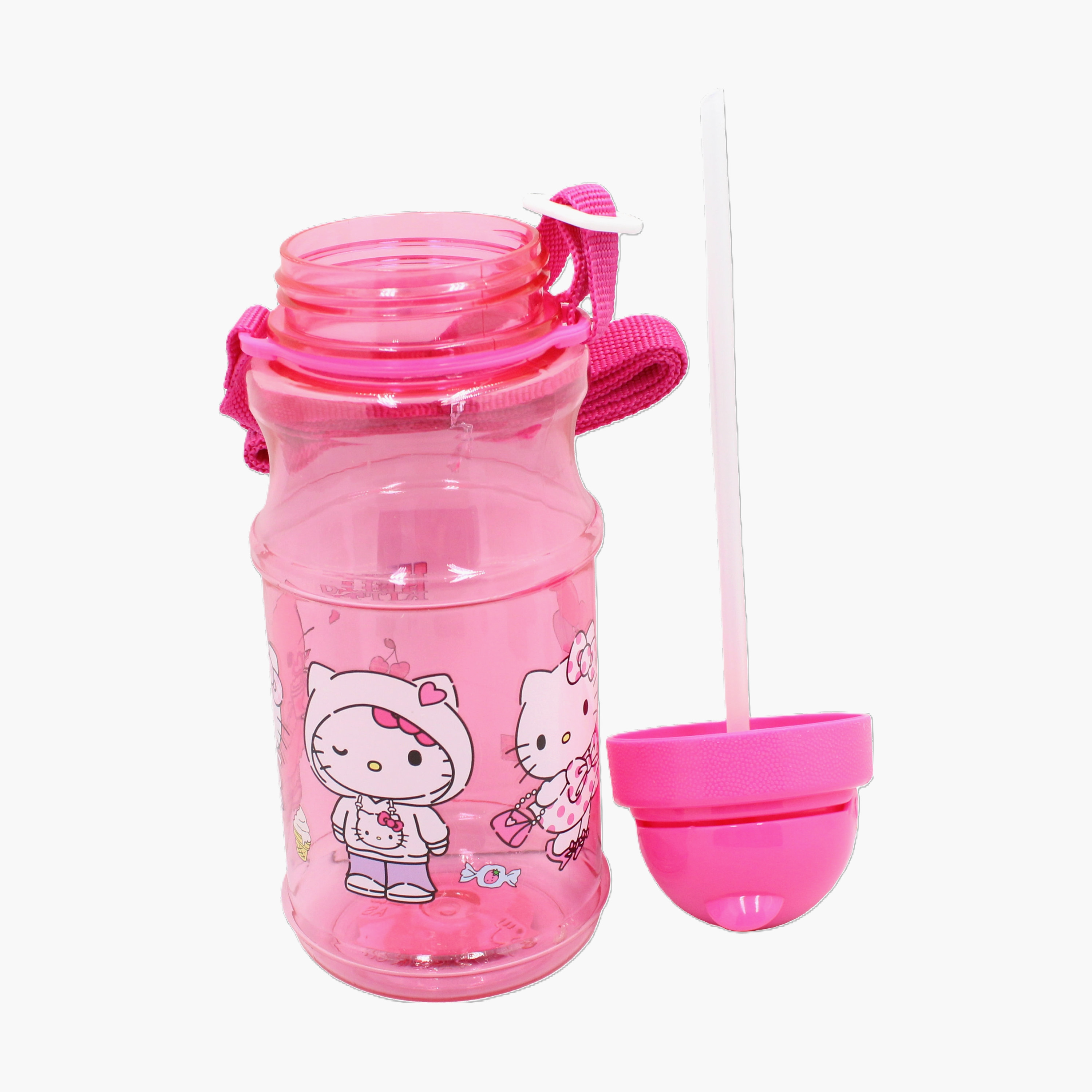 Hello Kitty Polypropylene Water Bottle with Flip-Top Spout & Carry Strap - 500 ml-school-waterbottles-image-2