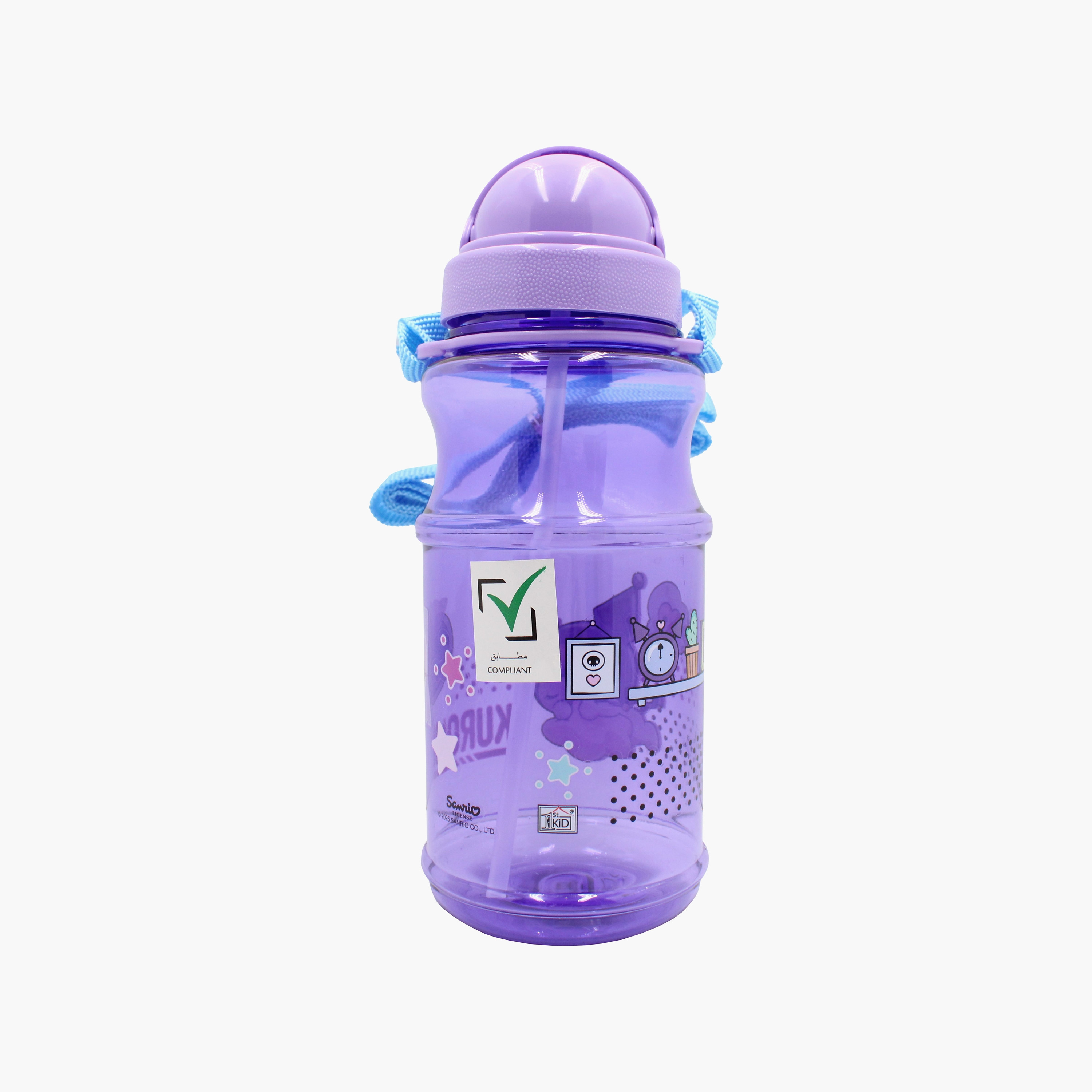 زجاجة مياه بولي بروبيلين كورومي مع فوهة شرب وغطاء مقاوم للتسريب - 500 مل-school-waterbottles-image-3