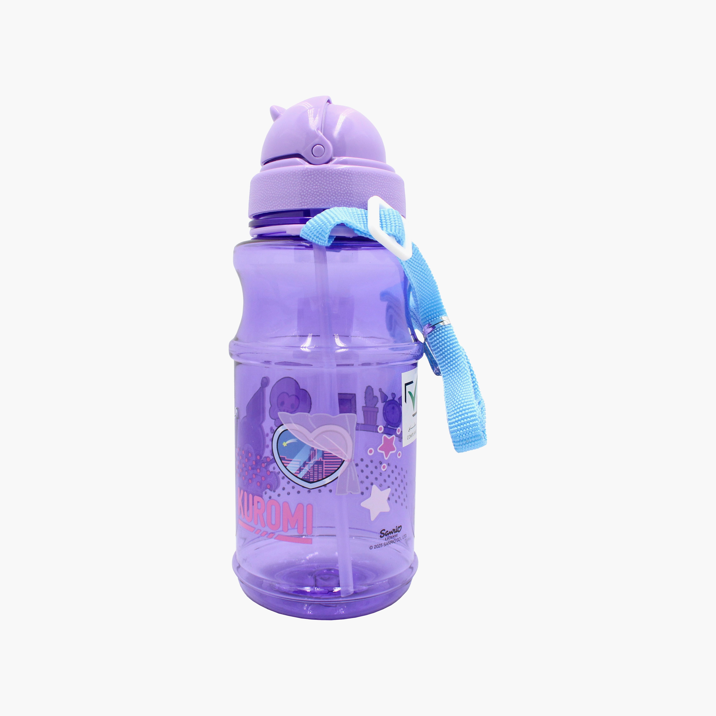 زجاجة مياه بولي بروبيلين كورومي مع فوهة شرب وغطاء مقاوم للتسريب - 500 مل-school-waterbottles-image-5