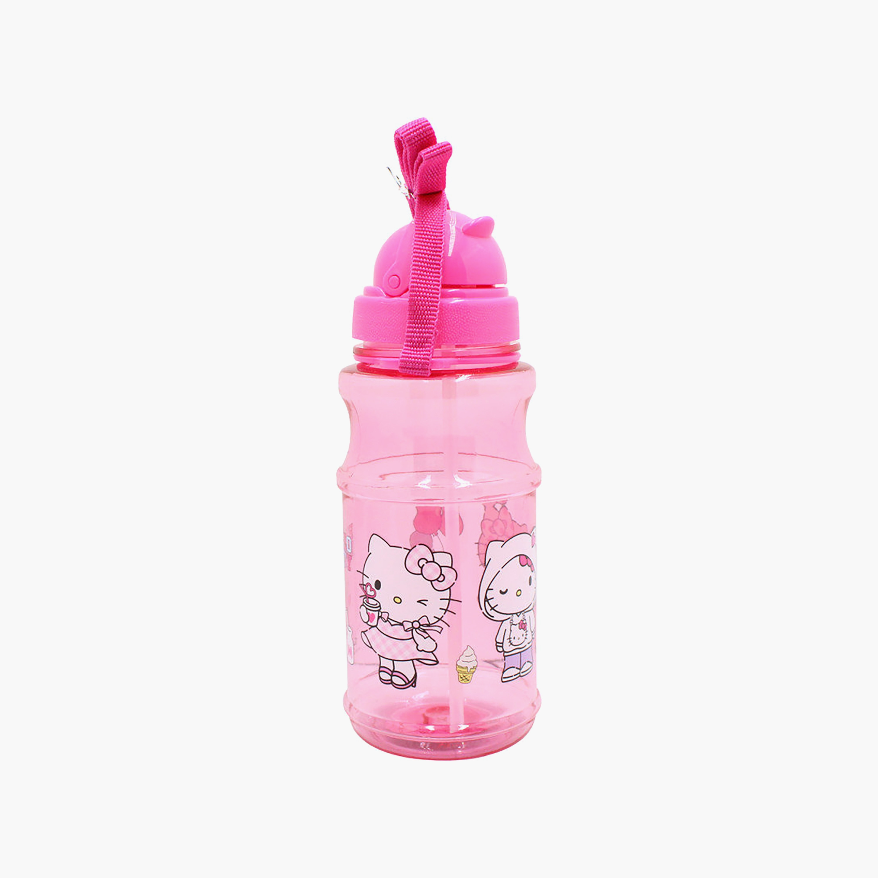 Zag Hello Kitty Polypropylene Water Bottle with Flip-Top Spout & Carry Strap - 500 ml-school-waterbottles-image-3
