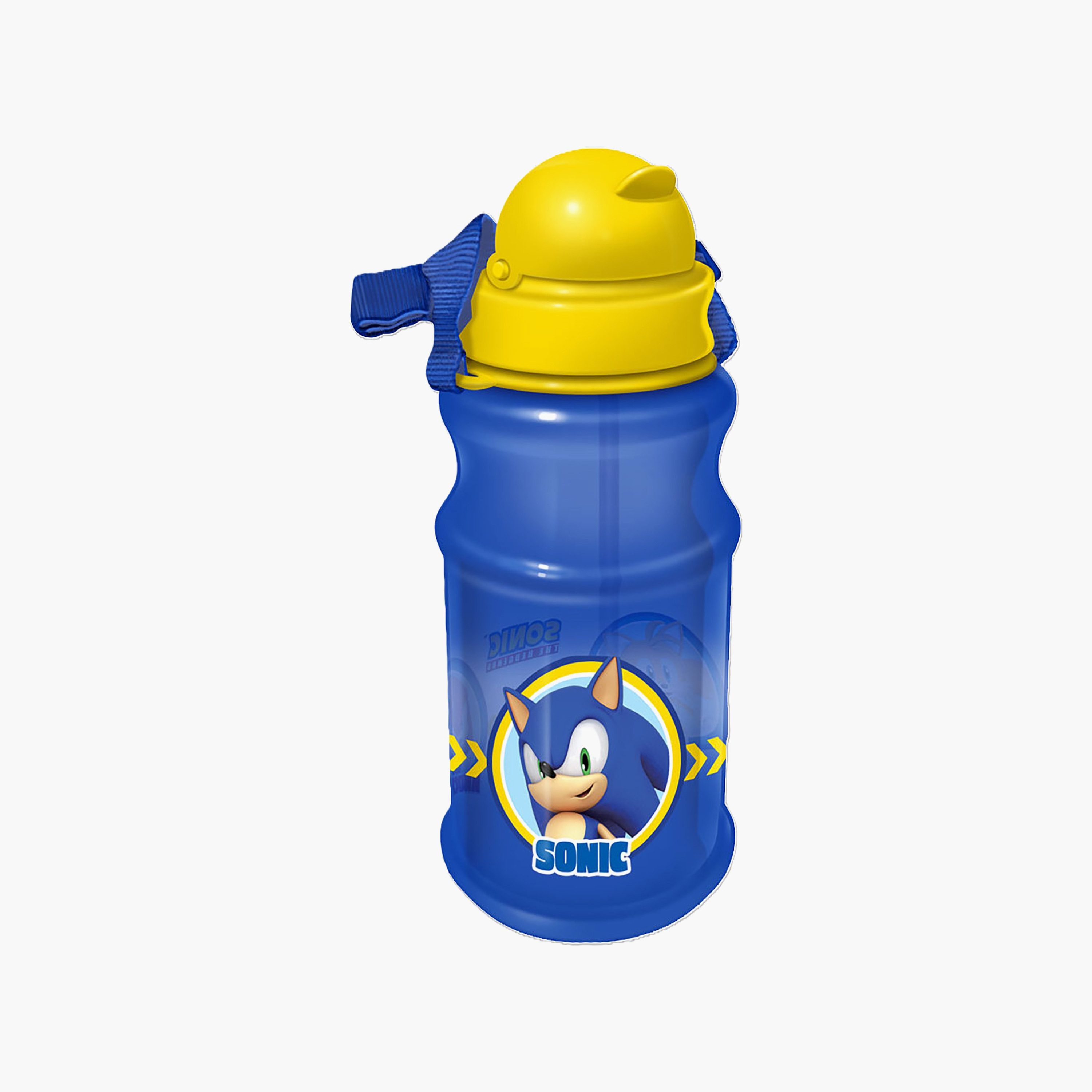 Sonic the Hedgehog Polypropylene Water Bottle with Flip-Top Spout & Carry Strap - 500 ml-school-waterbottles-image-4