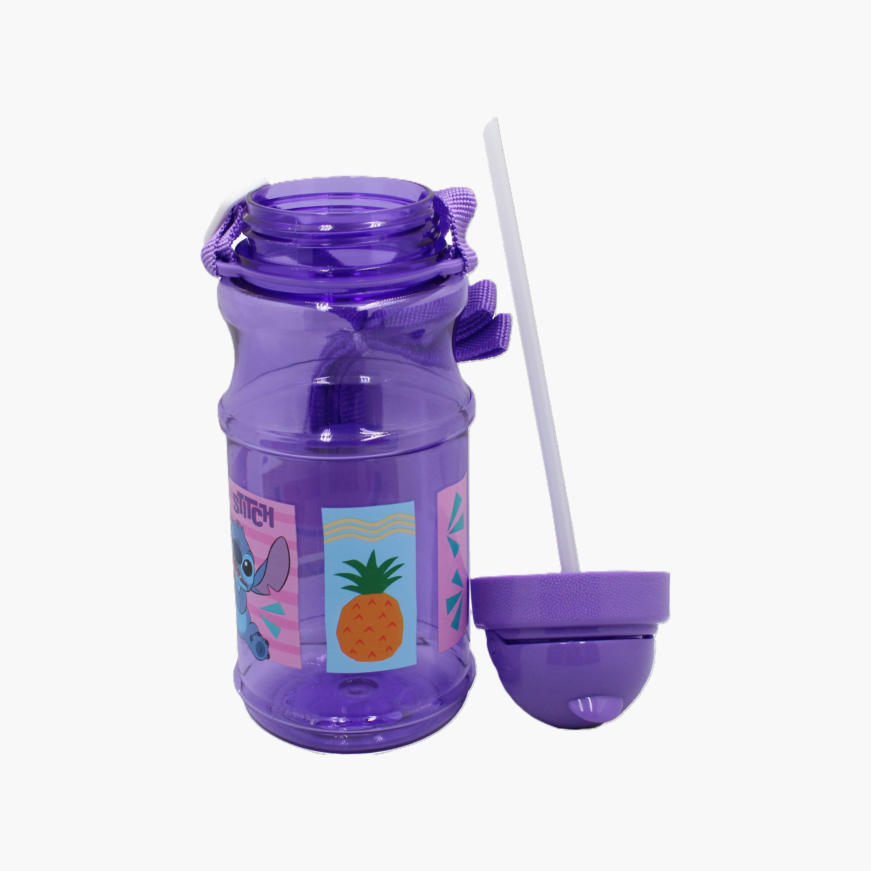 زجاجة مياه بولي بروبيلين ستيتش مع ماصة قابلة للطي وحزام حمل - 500 مل-school-waterbottles-image-2
