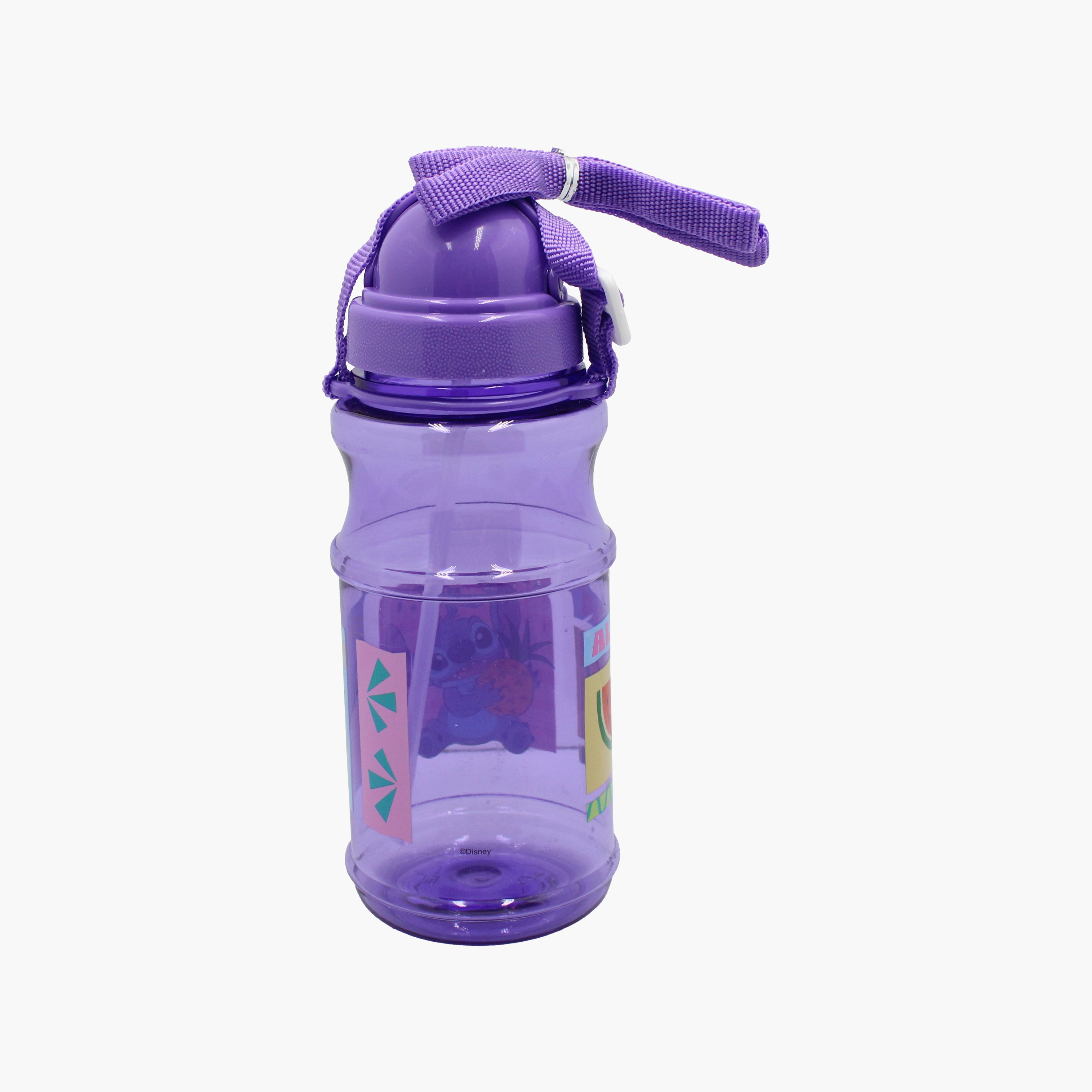 زجاجة مياه بولي بروبيلين ستيتش مع ماصة قابلة للطي وحزام حمل - 500 مل-school-waterbottles-image-4