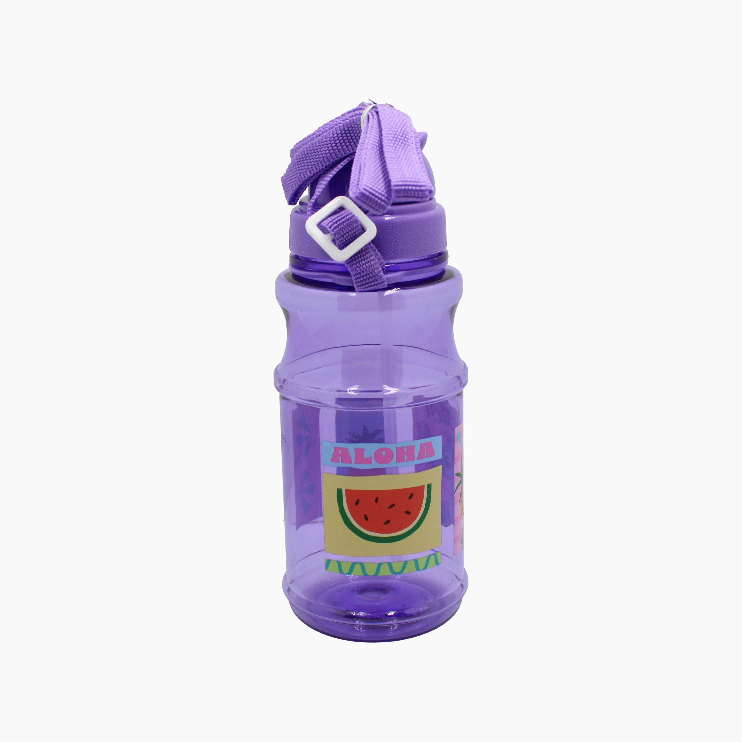 زجاجة مياه بولي بروبيلين ستيتش مع ماصة قابلة للطي وحزام حمل - 500 مل-school-waterbottles-image-5