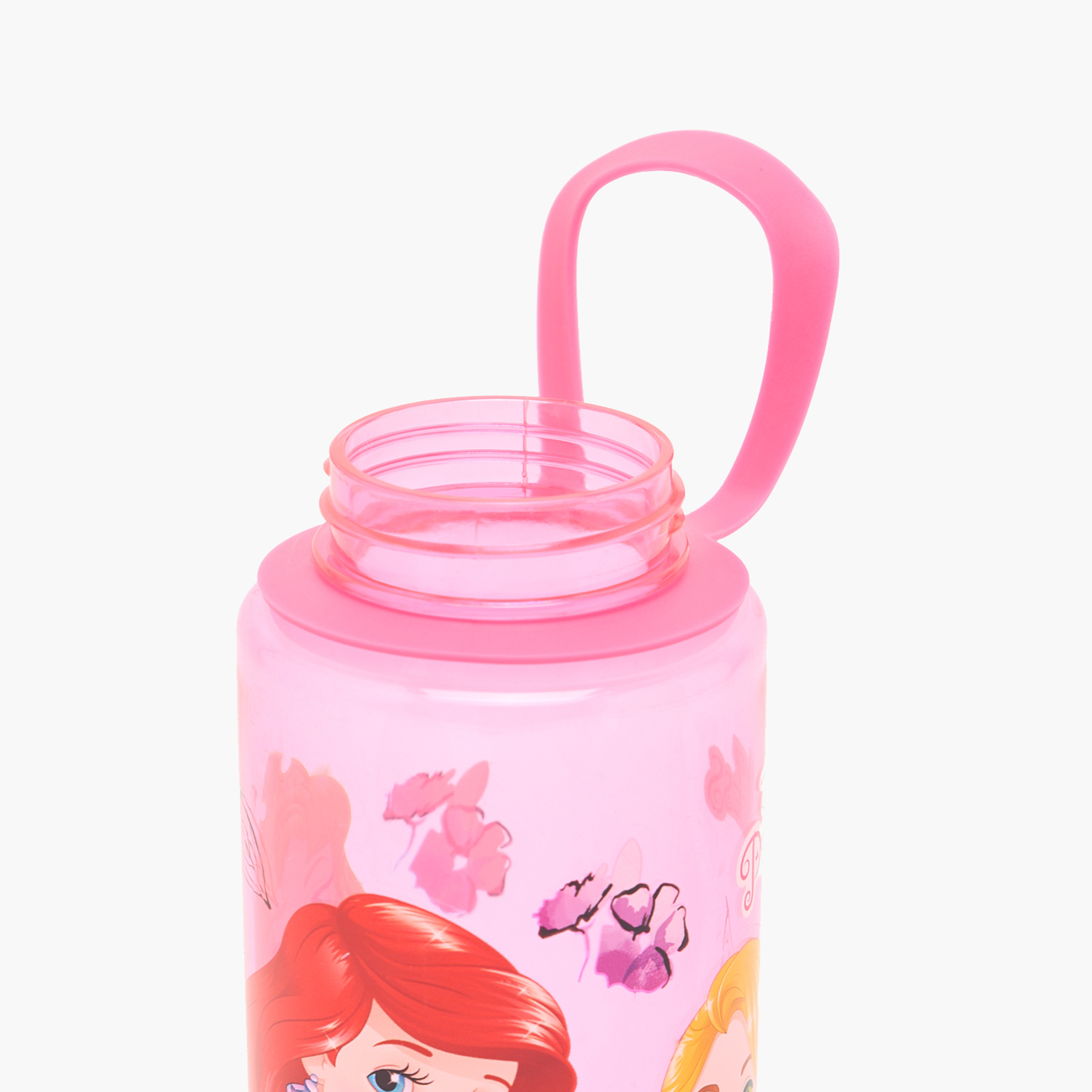 Disney Princess Print Water Bottle with Spout and Handle - 600 ml-school-waterbottles-image-4
