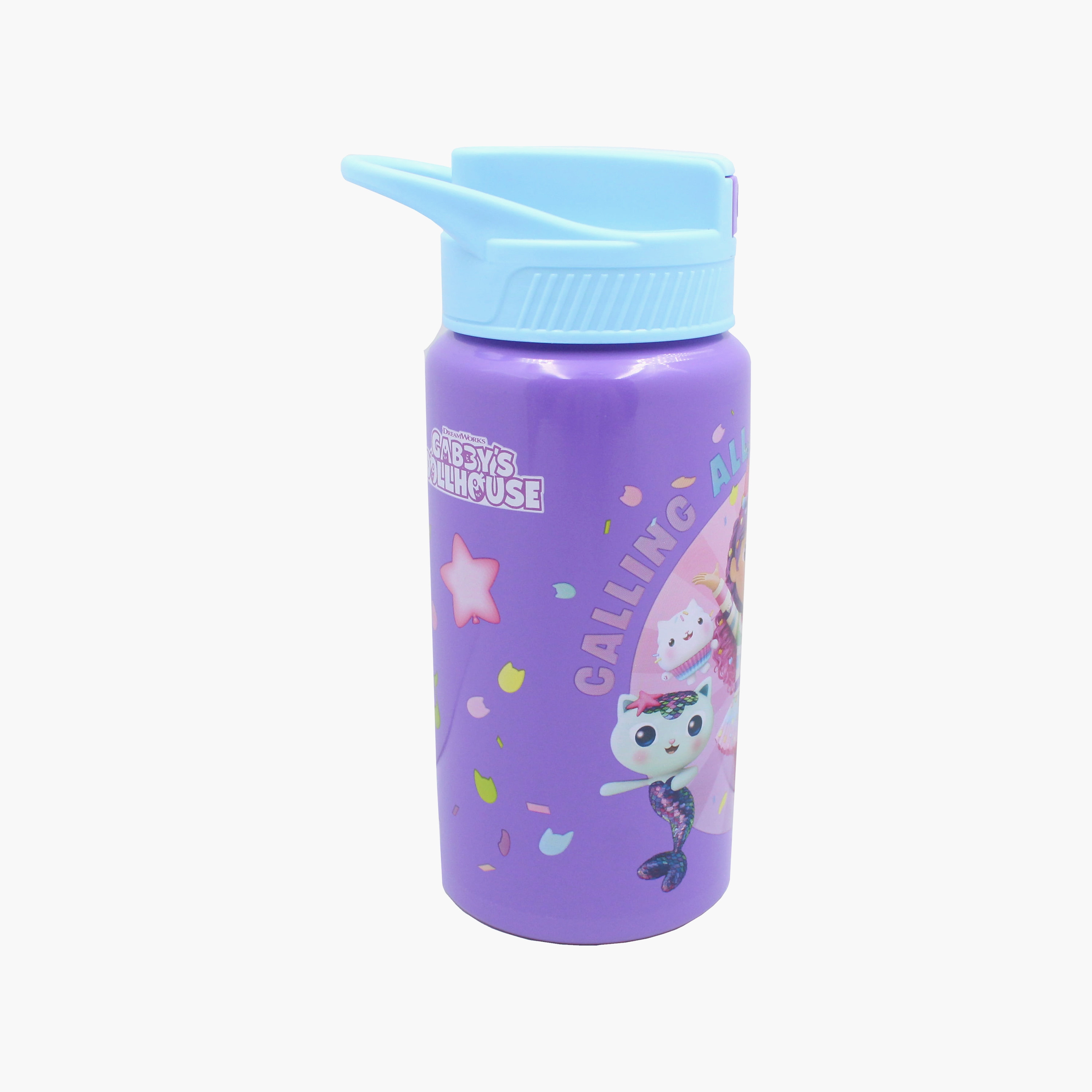 Universal Gabby's Dollhouse Aluminium Water Bottle with Flip-Top Spout & Screw Cap - 500 ml-school-waterbottles-image-2