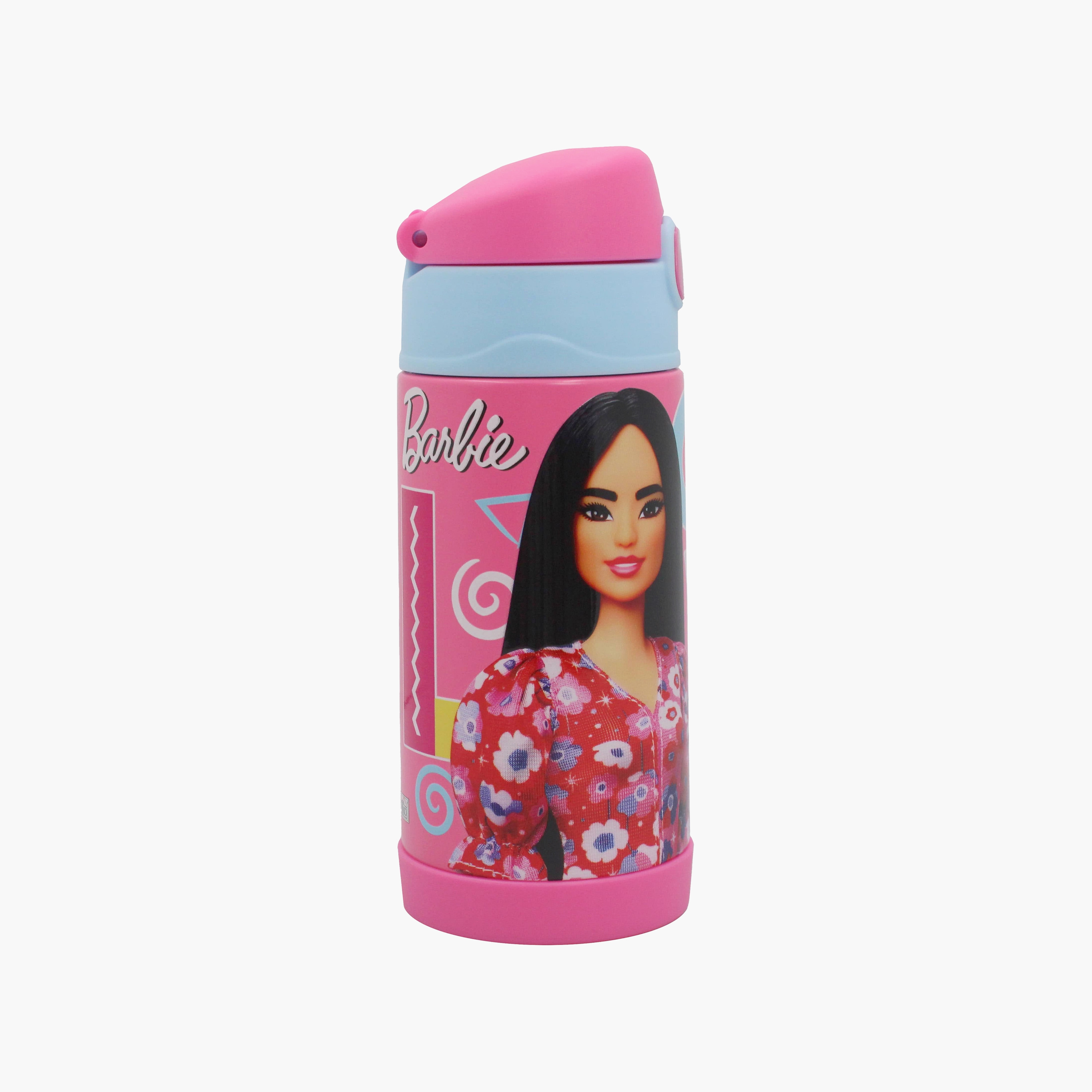 زجاجة مياه ستانلس ستيل ماتيل باربي مع غطاء قابل للطي وفوهة فائقة الأناقة - 350 مل-school-waterbottles-image-3