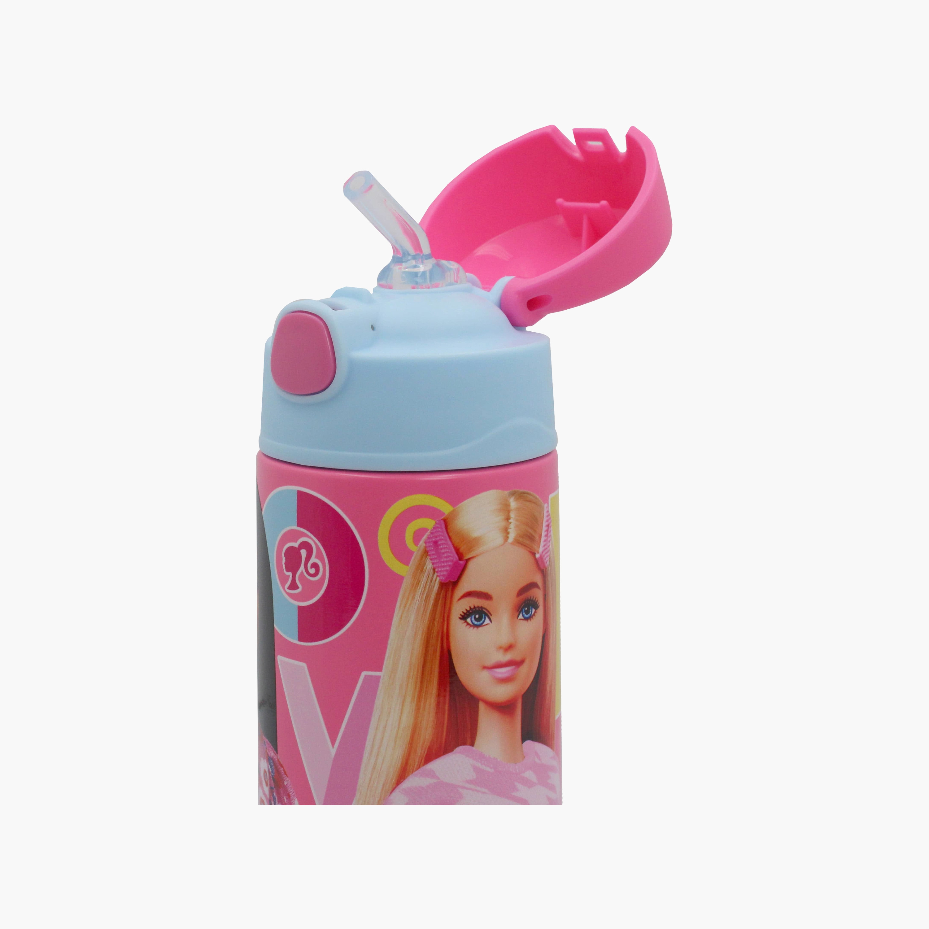 زجاجة مياه ستانلس ستيل ماتيل باربي مع غطاء قابل للطي وفوهة فائقة الأناقة - 350 مل-school-waterbottles-image-4