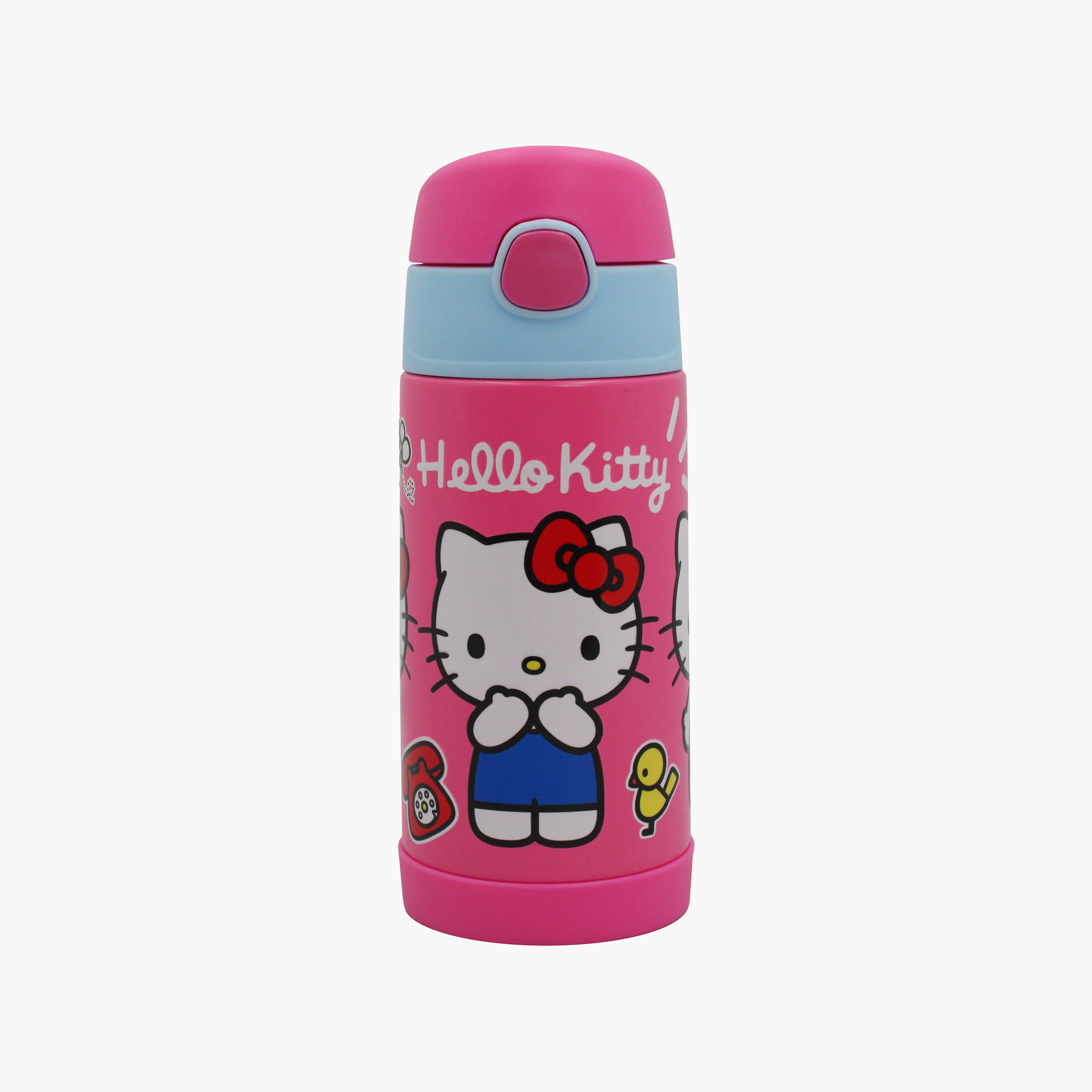 Sanrio Hello Kitty Stainless Steel Water Bottle with Flip-Top Spout & BPA Free - 350 ml-school-waterbottles-image-1