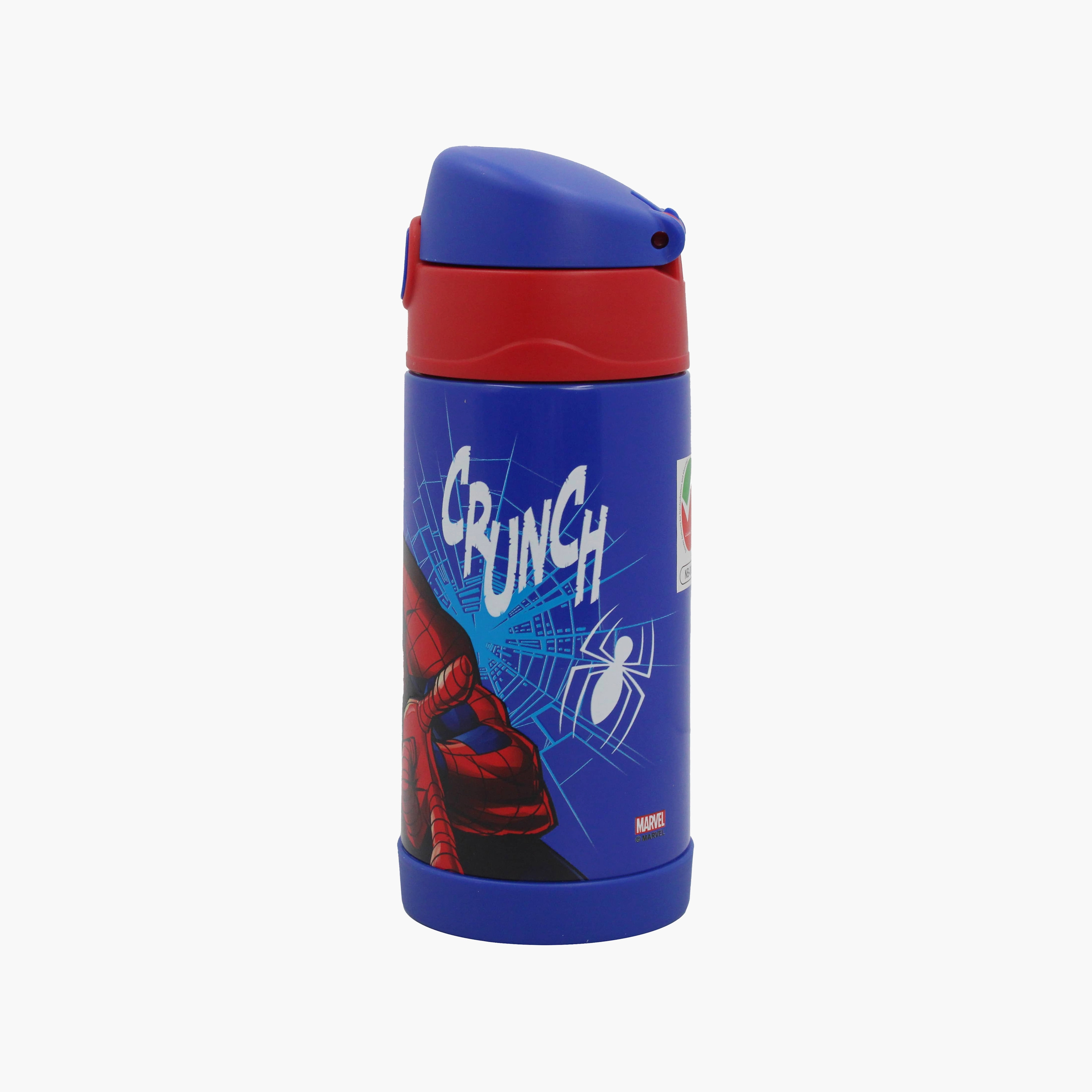 Marvel Spiderman Stainless Steel Water Bottle with Flip-Top Spout & Leakproof Cap - 350 ml-school-waterbottles-image-2