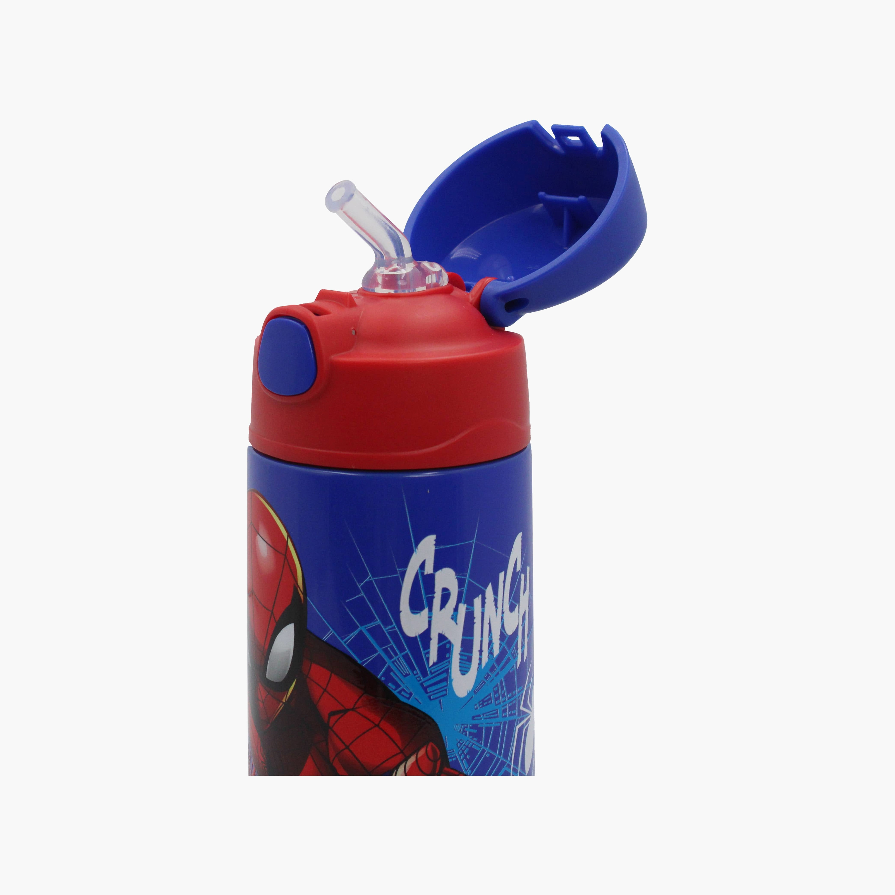 Marvel Spiderman Stainless Steel Water Bottle with Flip-Top Spout & Leakproof Cap - 350 ml-school-waterbottles-image-3