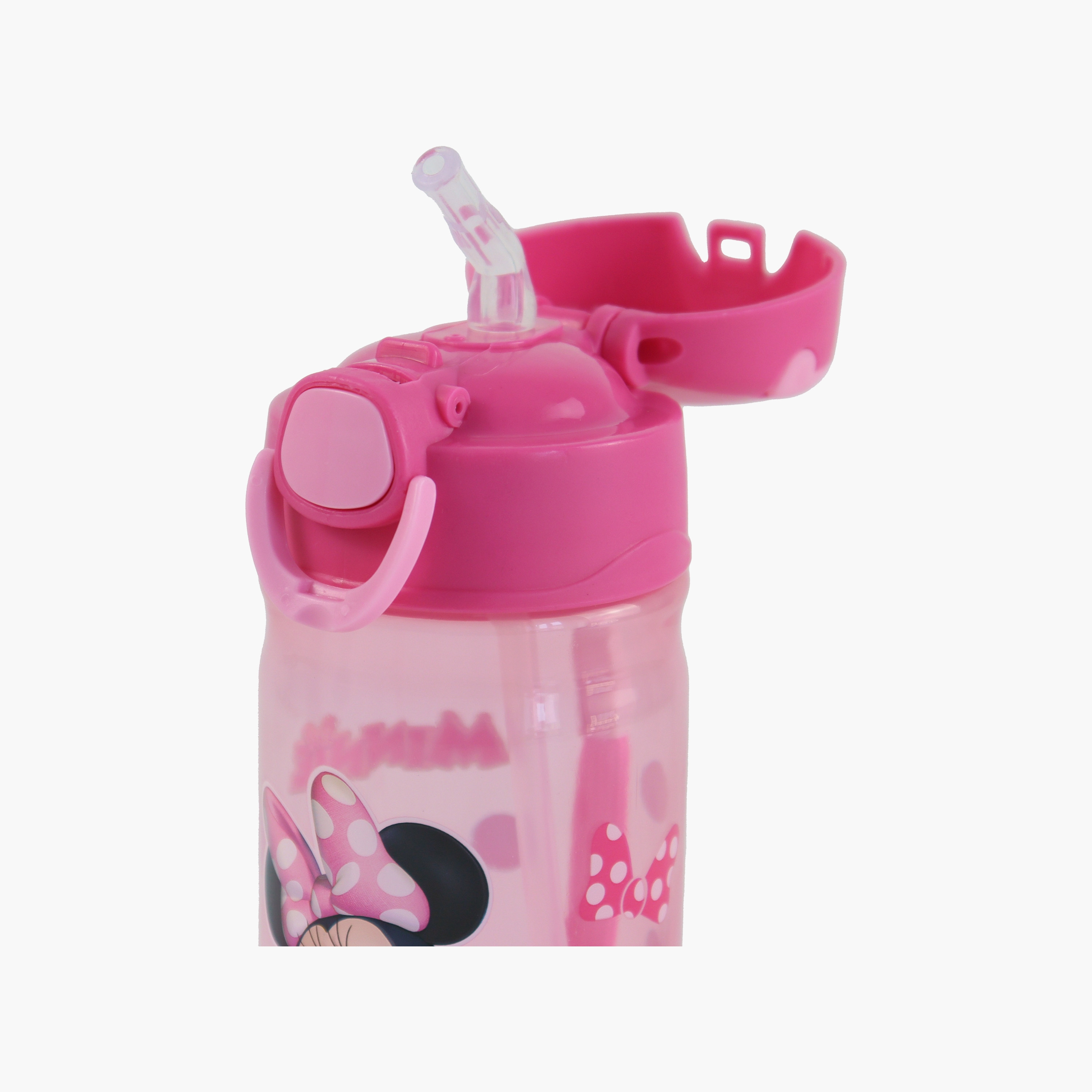 زجاجة مياه بولي بروبيلين ميني ماوس مع ماصة قابلة للطي وحزام حمل - 600 مل-school-waterbottles-image-6