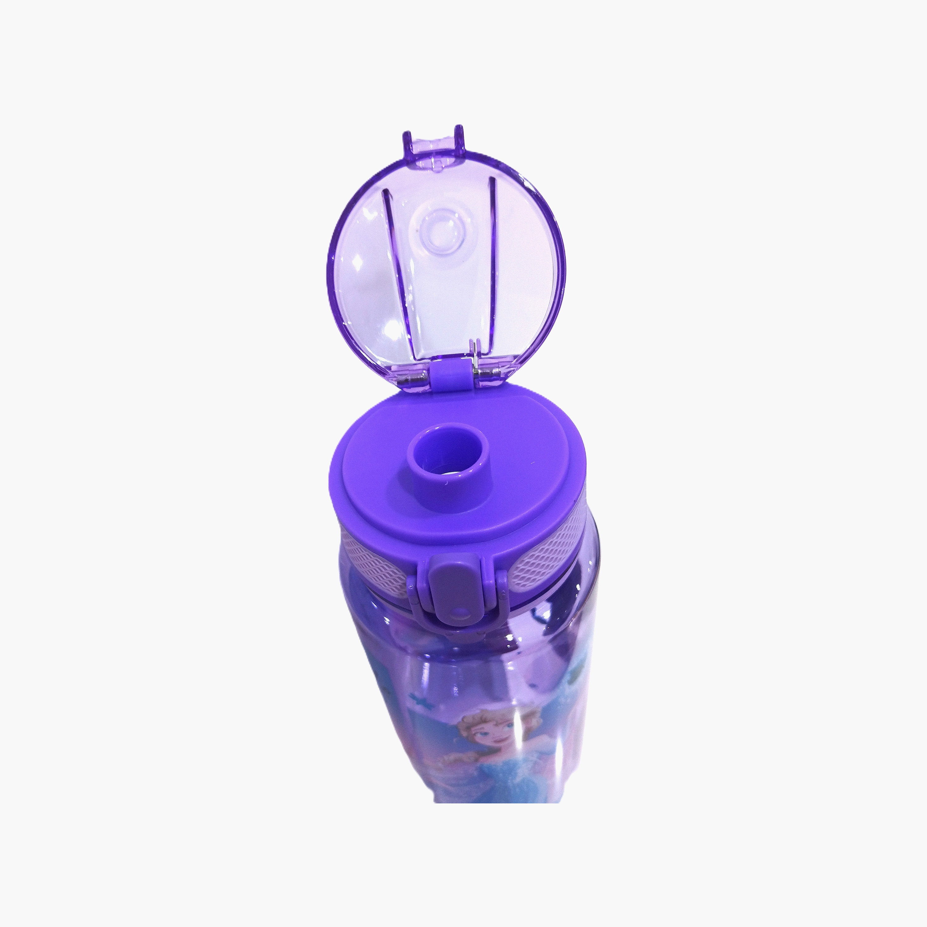 زجاجة ماء بولي بروبيلين بفوهة للشرب وحبل حمل برسمة فروزن من ديزني - 1 لتر-school-waterbottles-image-5