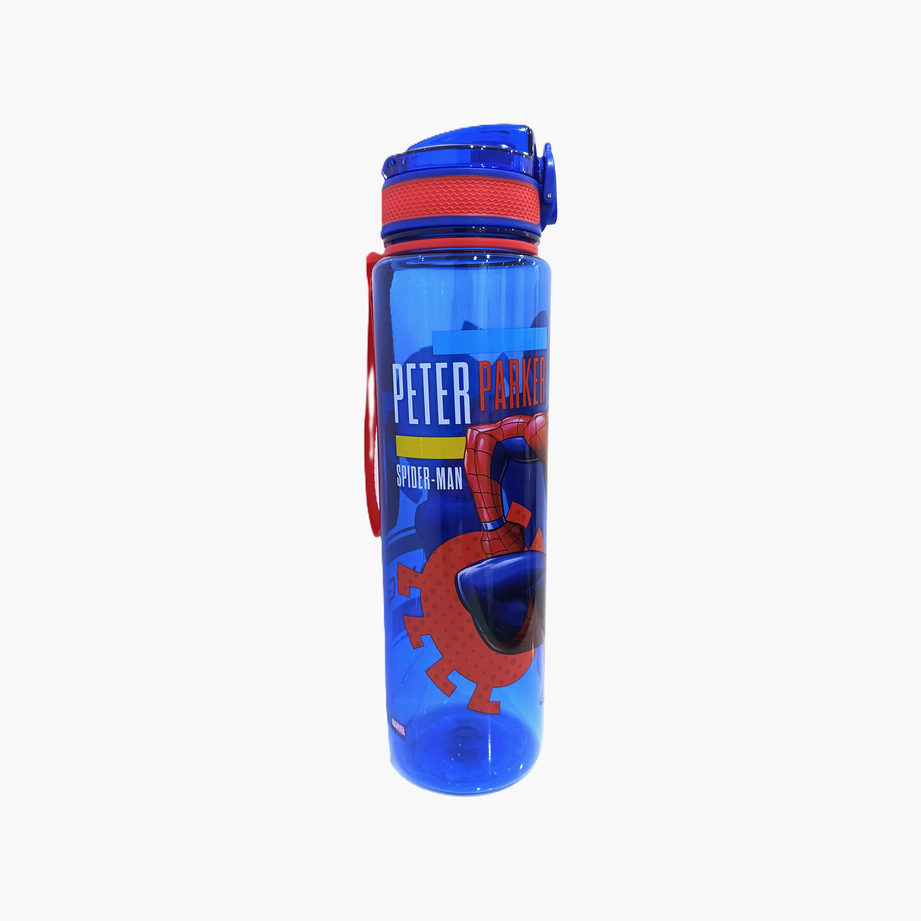 Marvel Spiderman Polypropylene Water Bottle with Chug Spout & Carry Strap - 1 L-school-waterbottles-image-3