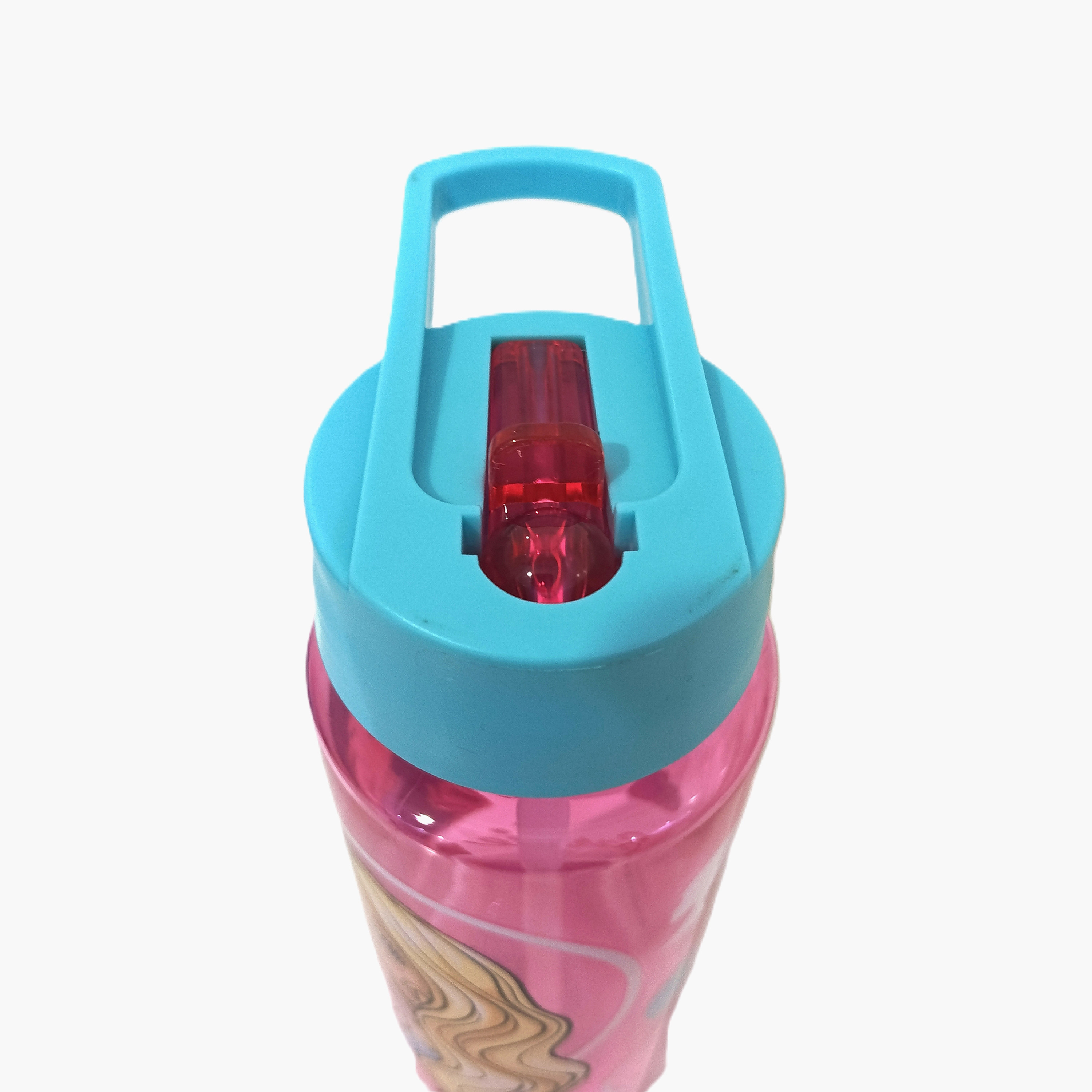 زجاجة ماء بولي بروبيلين بغطاء قابل للطي ومقبض حمل برسمة باربي - 650 مل-school-waterbottles-image-4