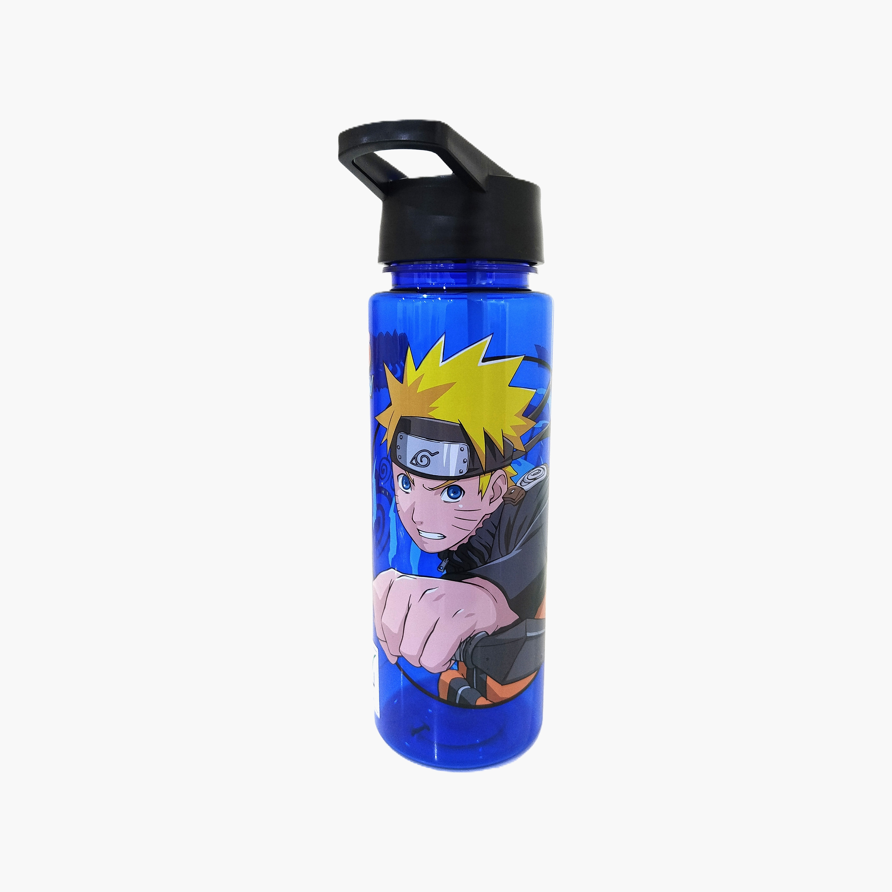 زجاجة ماء بولي بروبيلين بغطاء قابل للطي ومقبض حمل برسمة ناروتو - 650 مل-school-waterbottles-image-1
