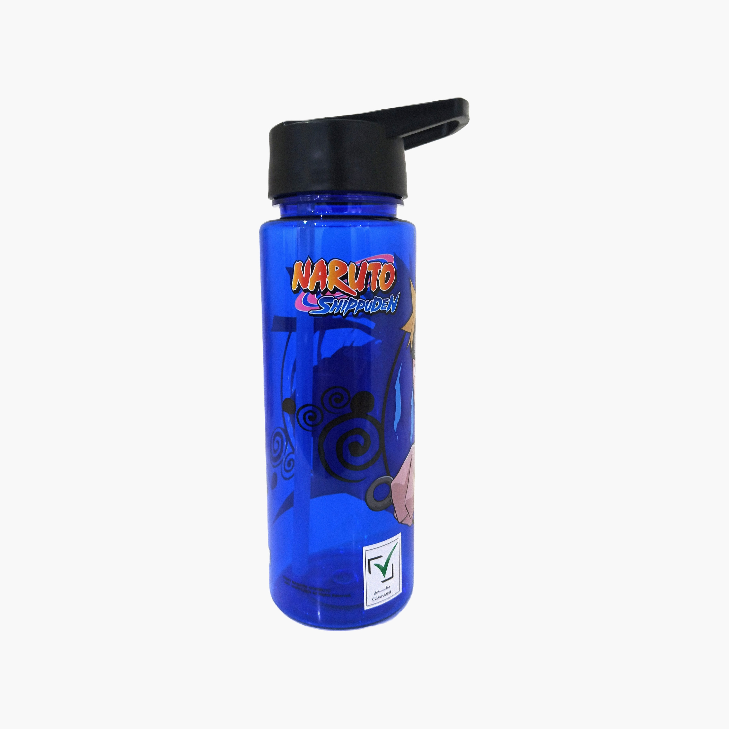 زجاجة ماء بولي بروبيلين بغطاء قابل للطي ومقبض حمل برسمة ناروتو - 650 مل-school-waterbottles-image-3