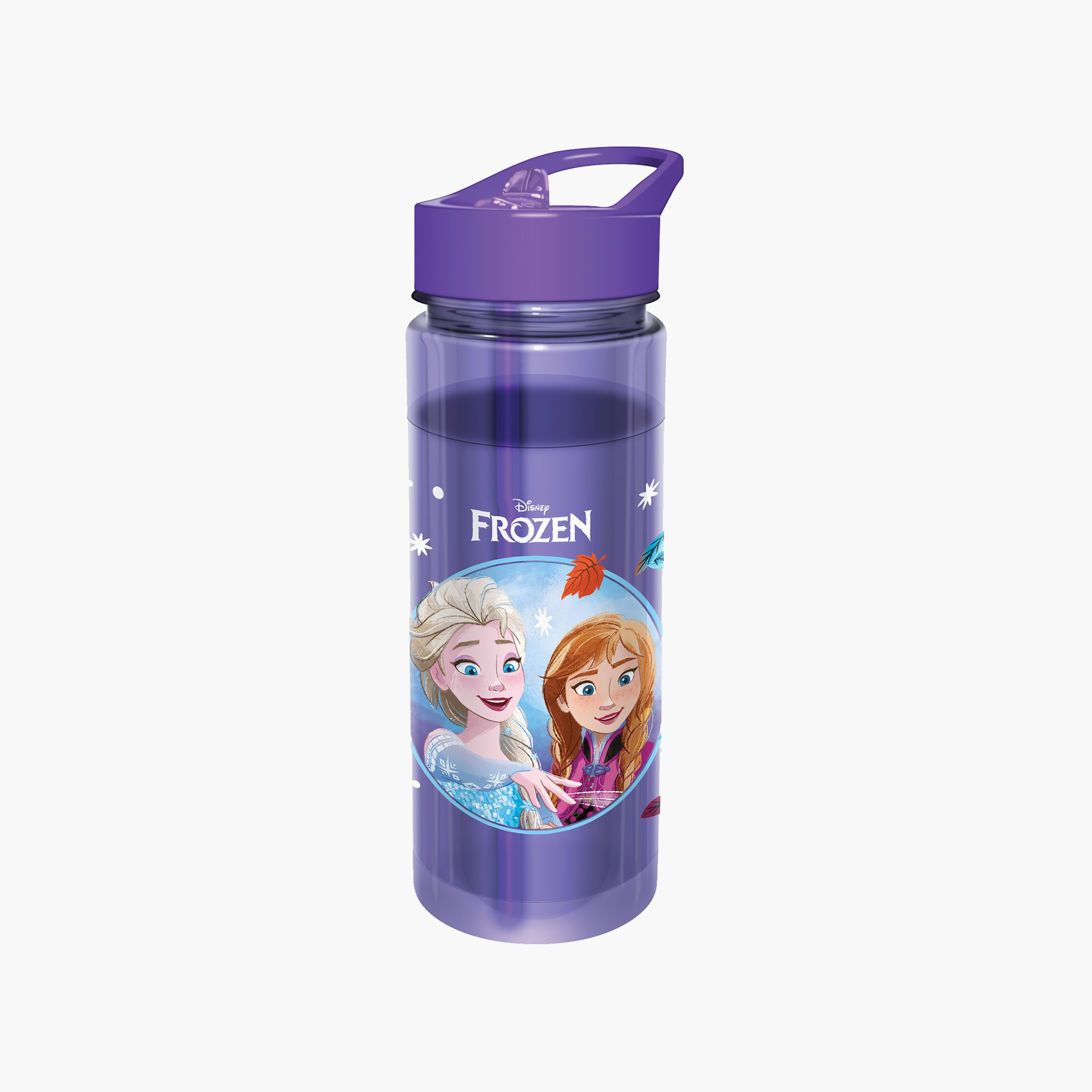 Frozen Elsa and Anna Polypropylene Water Bottle with Flip-Top Spout & Carry Handle - 620 ml-school-waterbottles-image-1