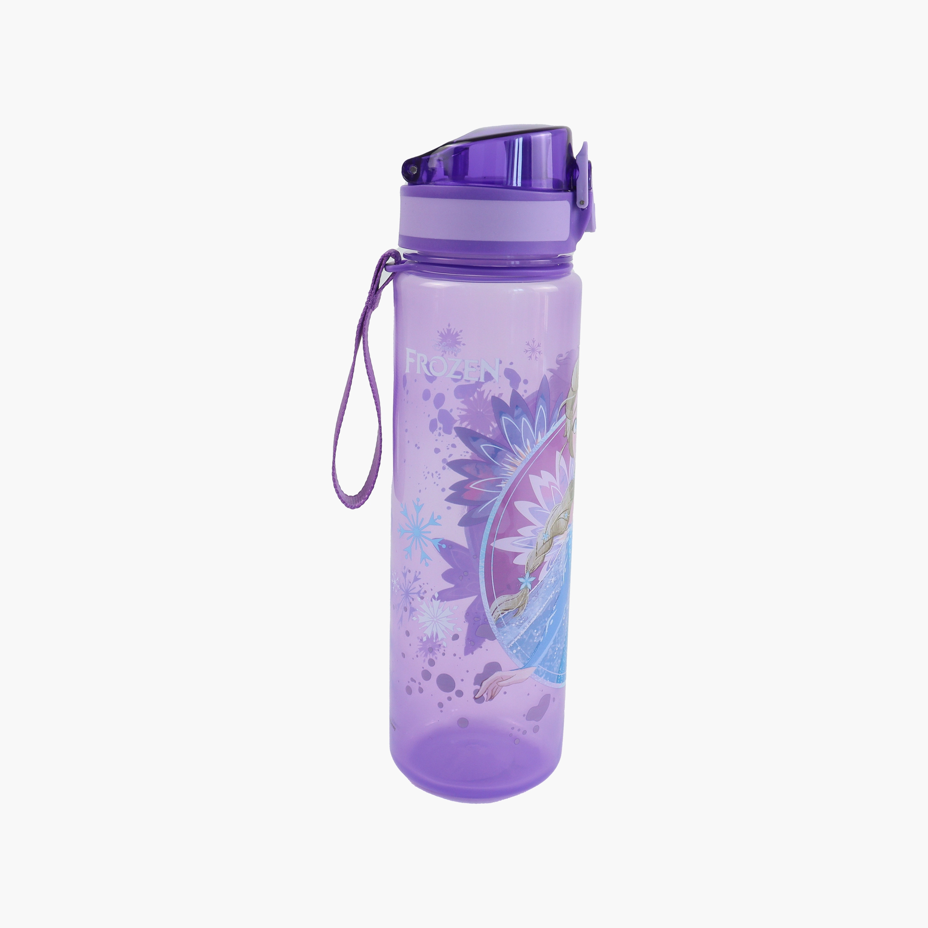 Frozen Elsa Polypropylene Water Bottle with Flip-Top Spout & Carry Strap - 600 ml-school-waterbottles-image-1