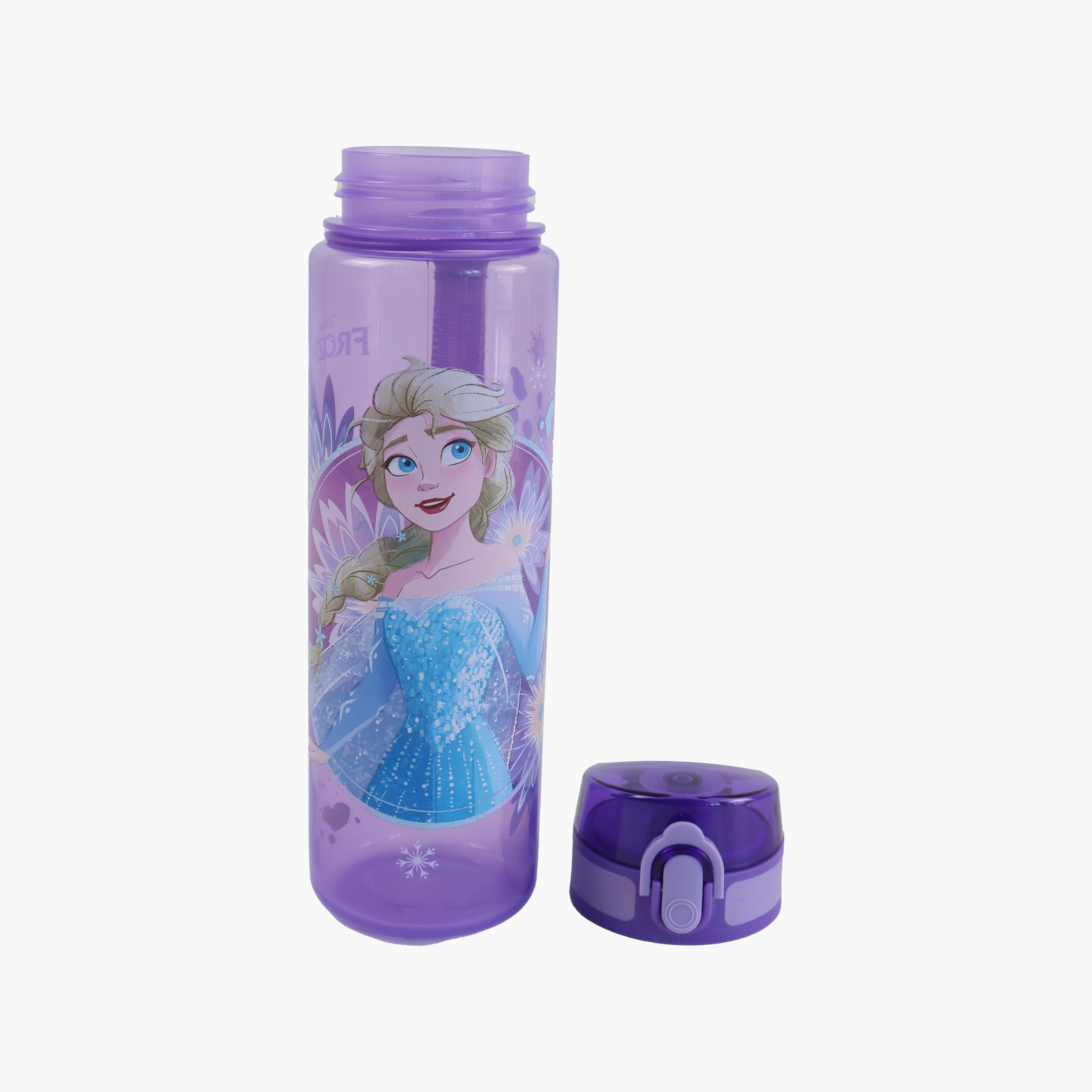 Frozen Elsa Polypropylene Water Bottle with Flip-Top Spout & Carry Strap - 600 ml-school-waterbottles-image-2