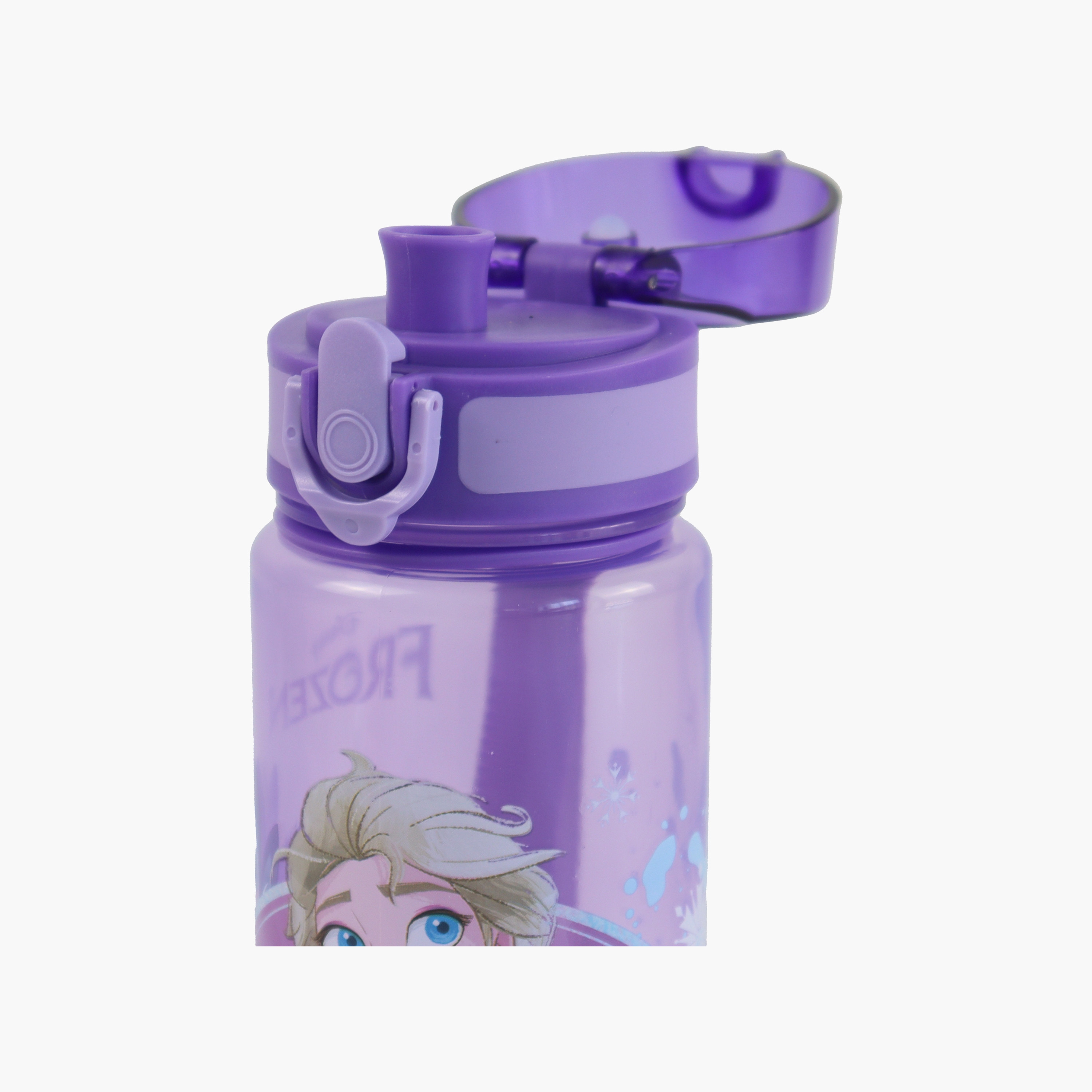 Frozen Elsa Polypropylene Water Bottle with Flip-Top Spout & Carry Strap - 600 ml-school-waterbottles-image-3