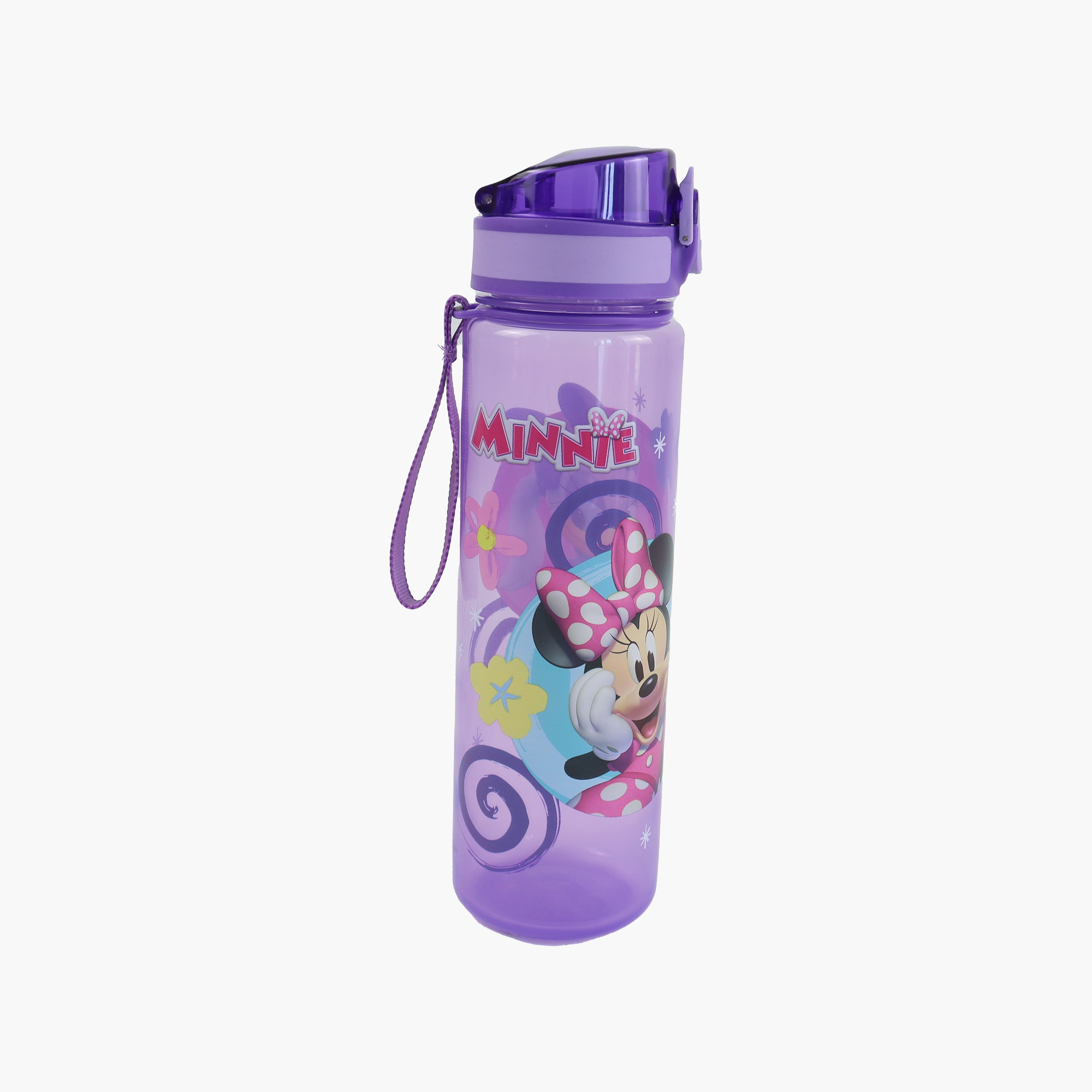 Minnie Mouse Polypropylene Water Bottle with Flip-Top Spout & Carry Strap - 600 ml-school-waterbottles-image-4