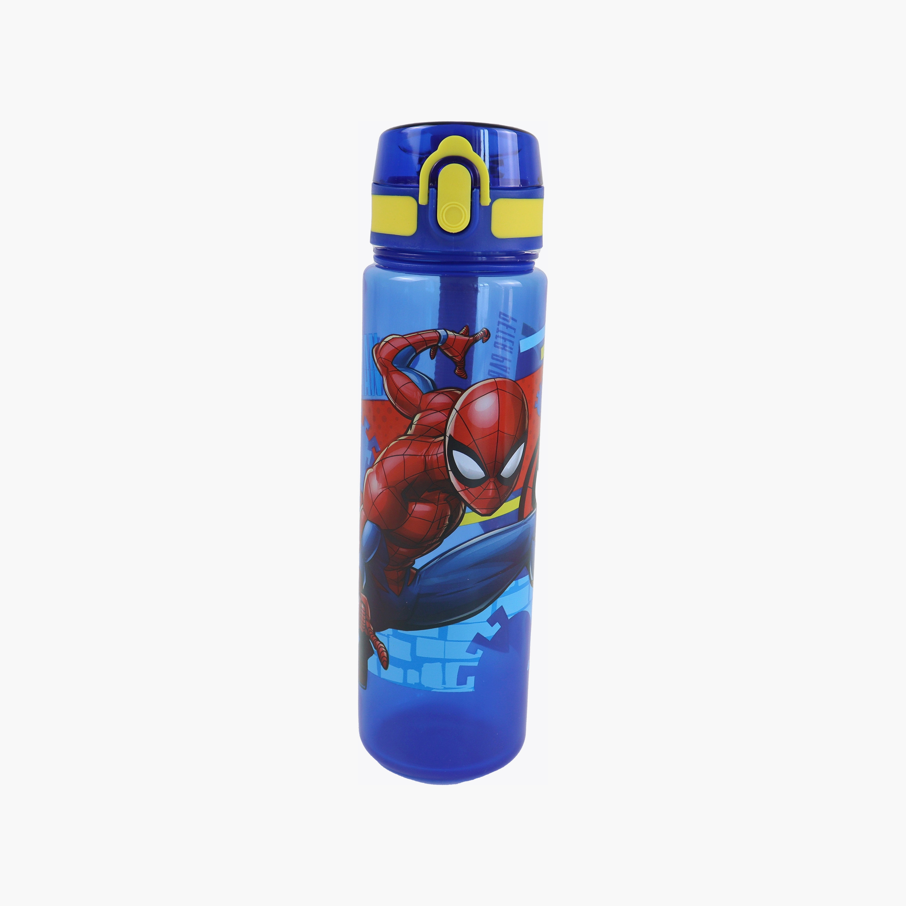 Spiderman Polypropylene Water Bottle with Easy-to-Flip Spout & Lock - 600 ml-school-waterbottles-image-1