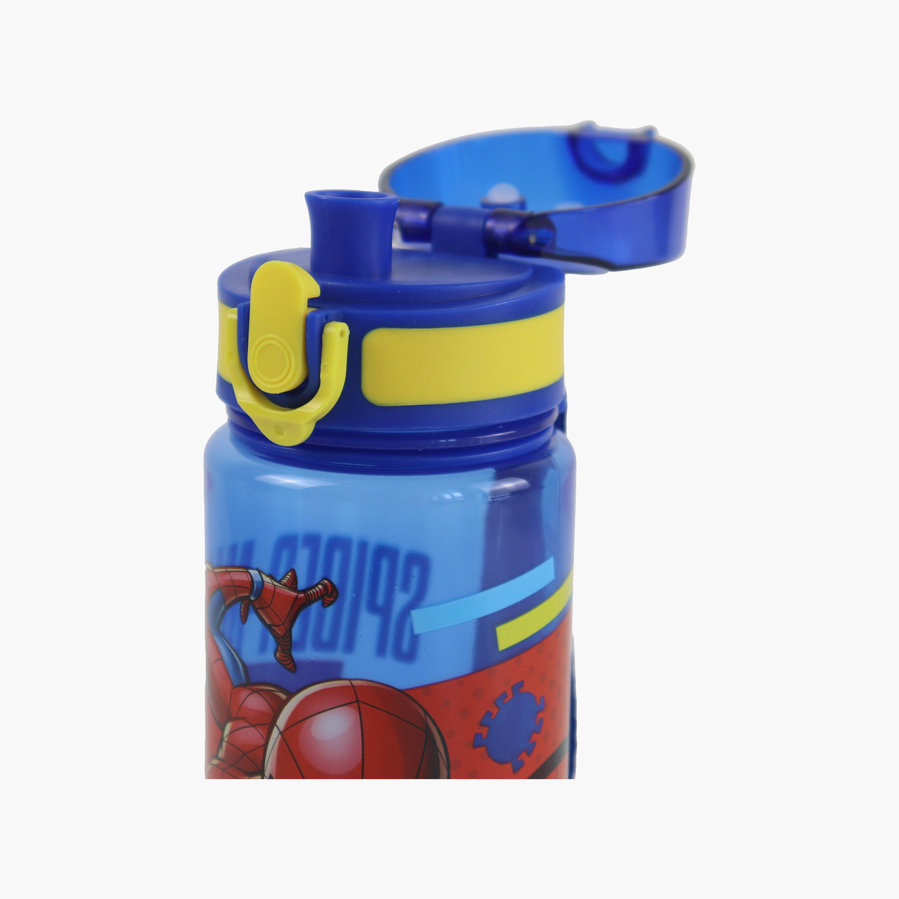 Spiderman Polypropylene Water Bottle with Easy-to-Flip Spout & Lock - 600 ml-school-waterbottles-image-3